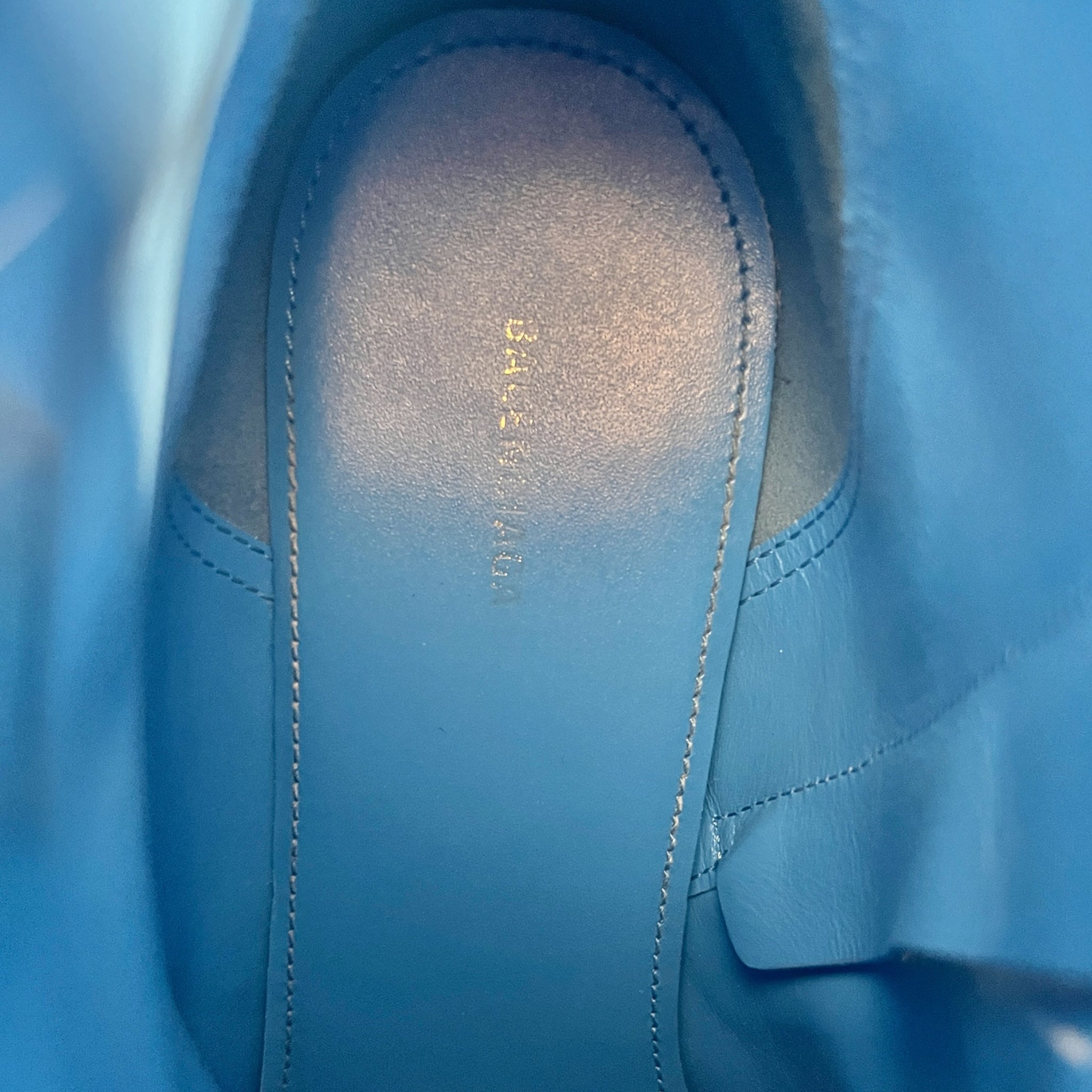 BALENCIAGA/Heels/EU 37.5/SLV/glitter mini heel view 3