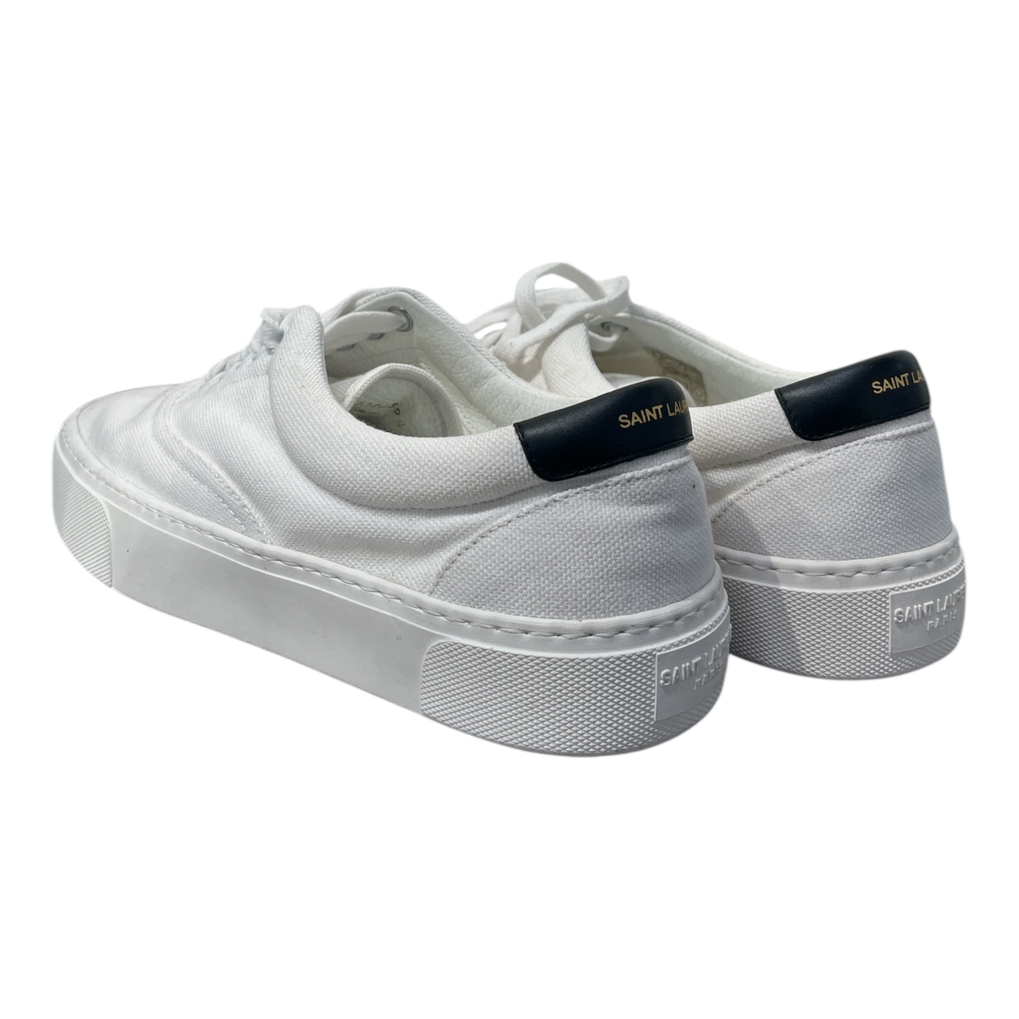 SAINT LAURENT/Low-Sneakers/EU 38.5/Cotton/WHT/VENICE LOW SNEAKER view 2
