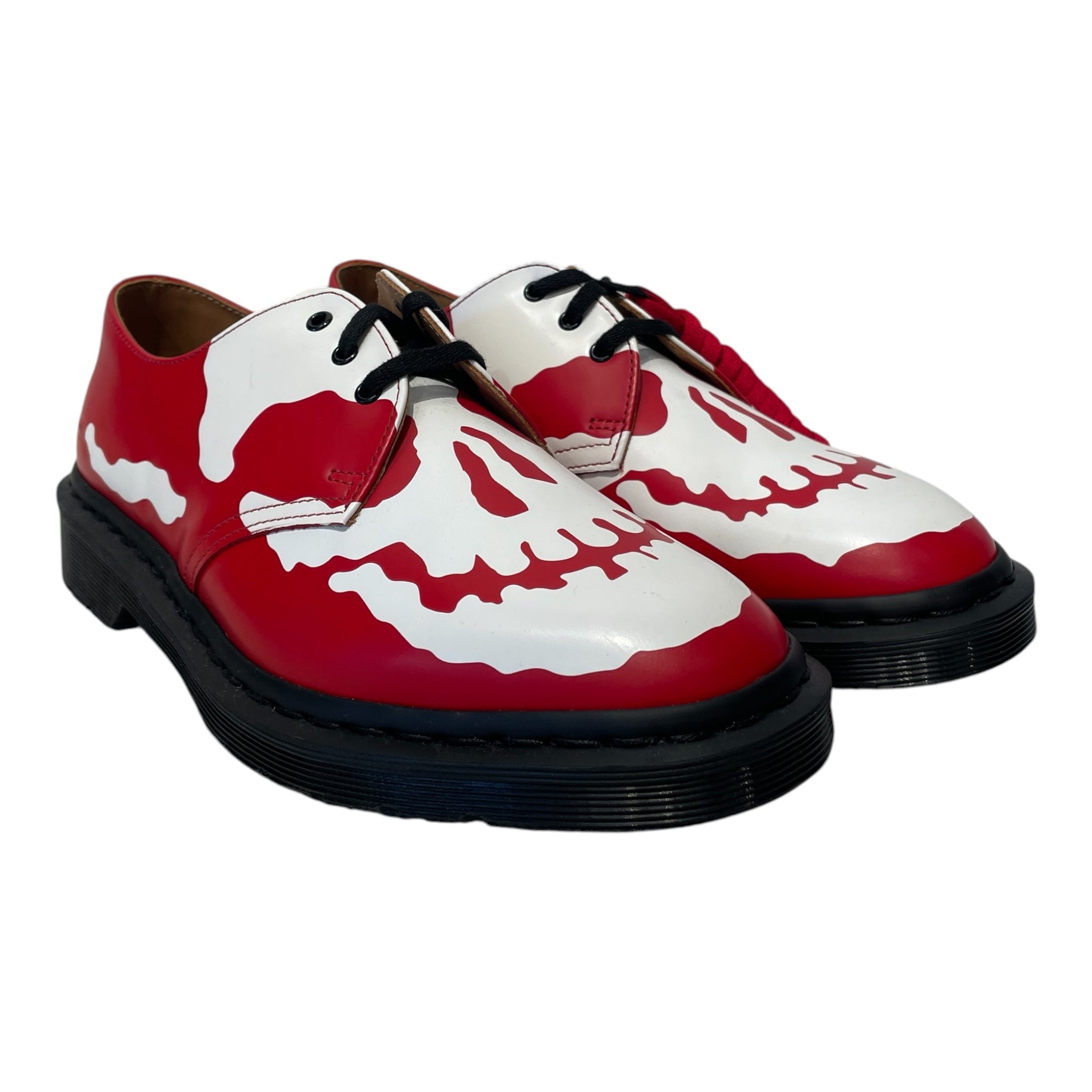 Dr.Martens/Supreme/Loafers/US 7/Leather/RED/1461 3-EYE SKULL view 1
