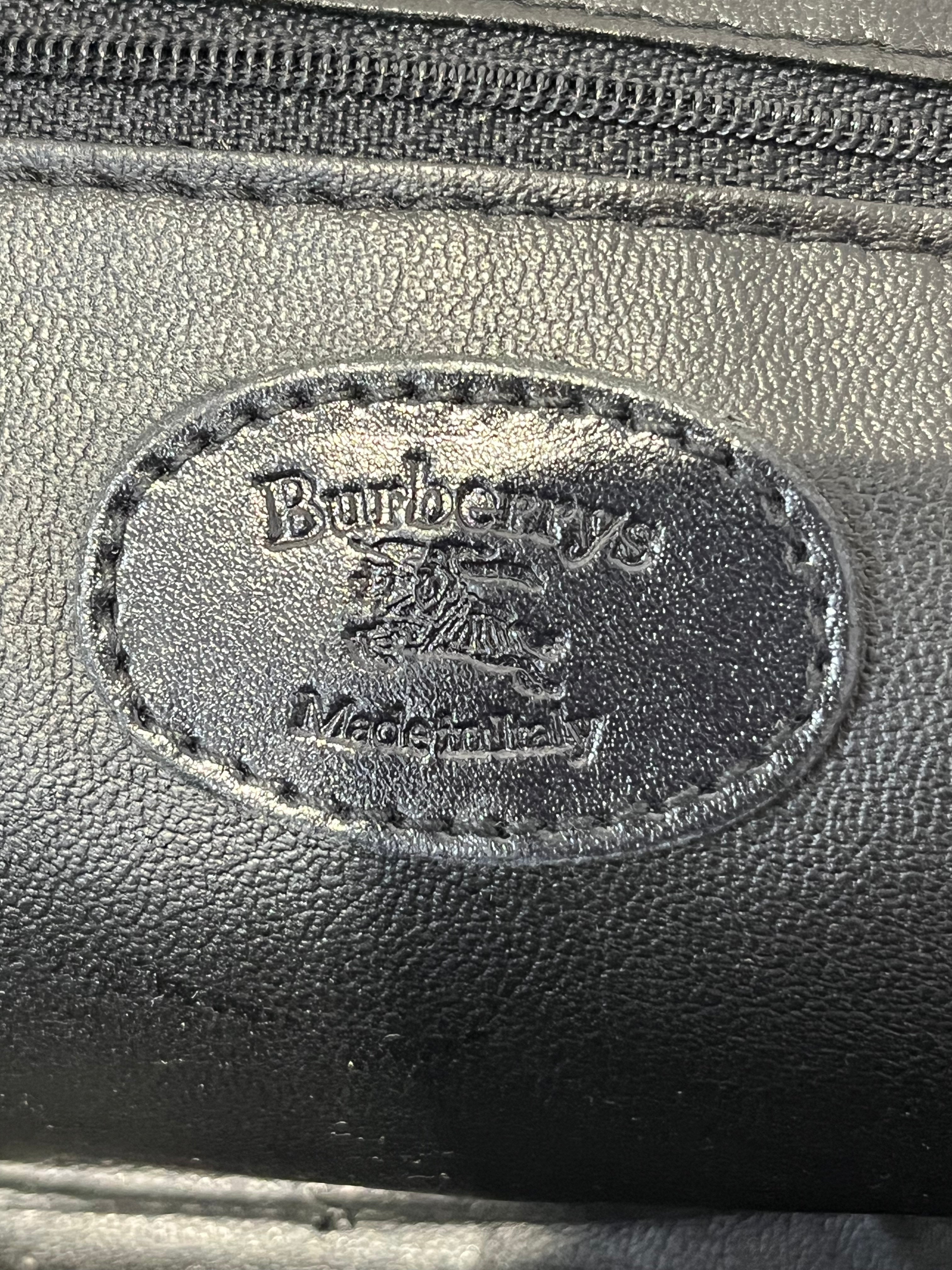 BURBERRY/Cross Body Bag/All Over Print/Leather/NVY/check crossbody bag view 7