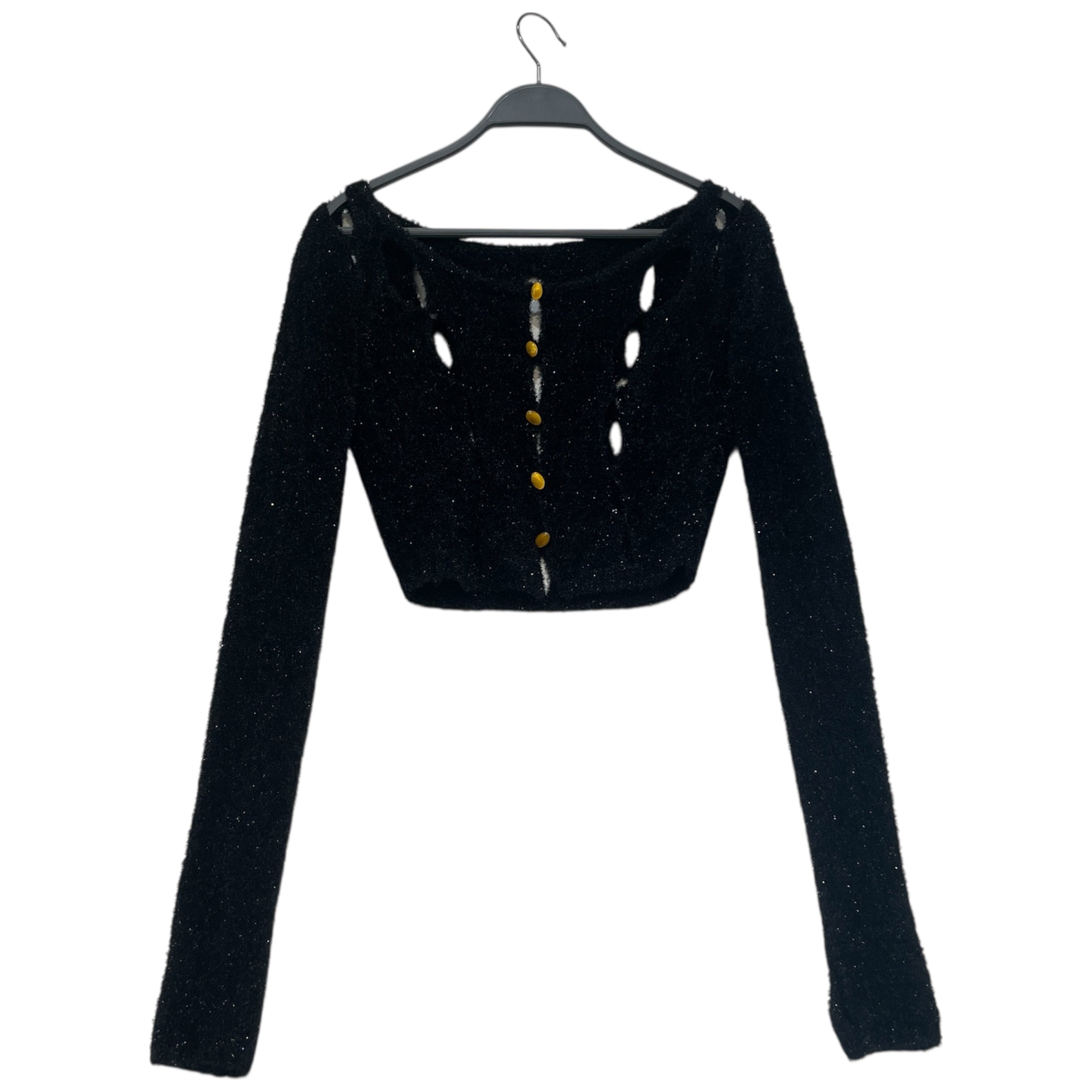 Rui/LS Cut & Sew/XS/Polyester/BLK/Gold Button Cut Out LS view 1
