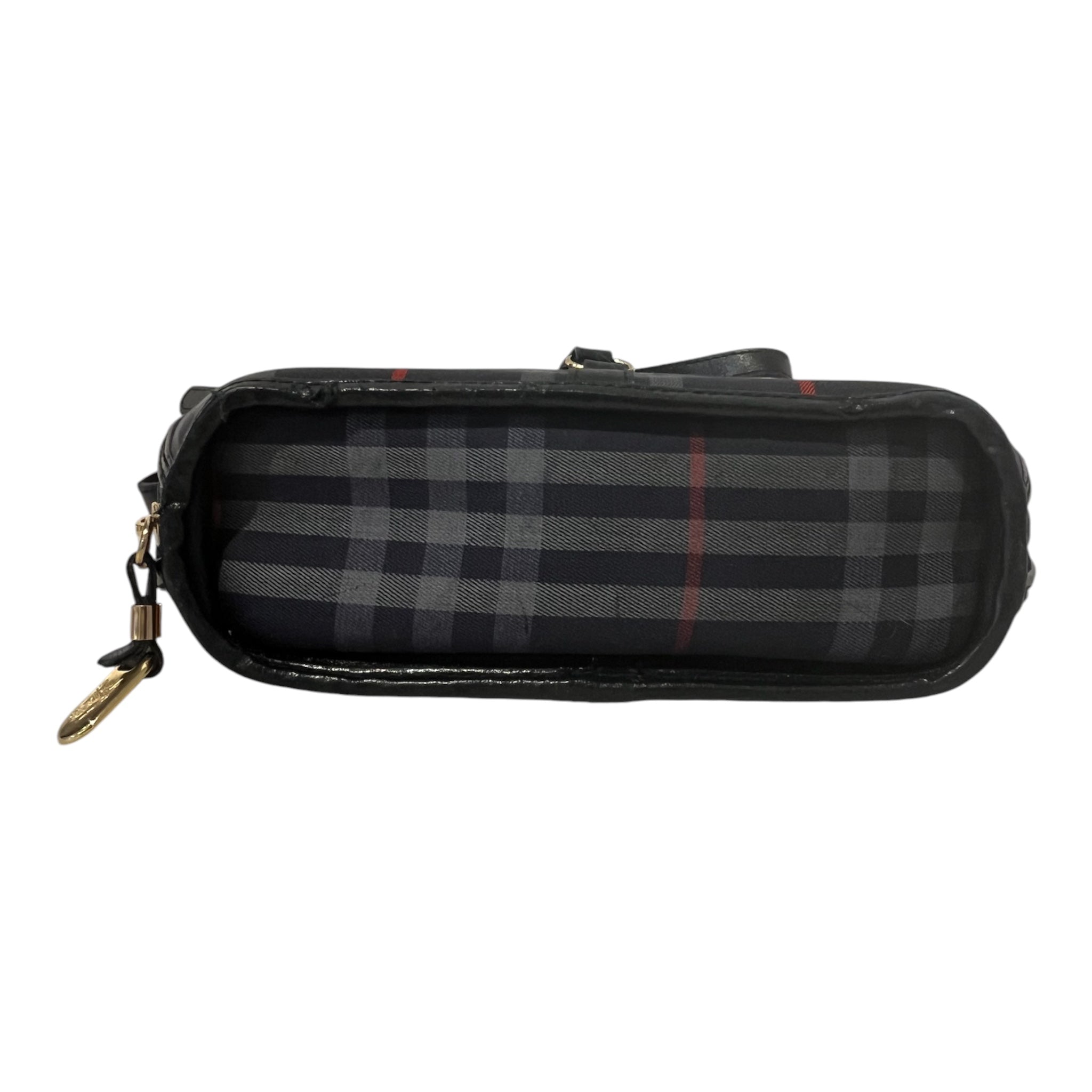 BURBERRY/Cross Body Bag/All Over Print/Leather/NVY/check crossbody bag view 6