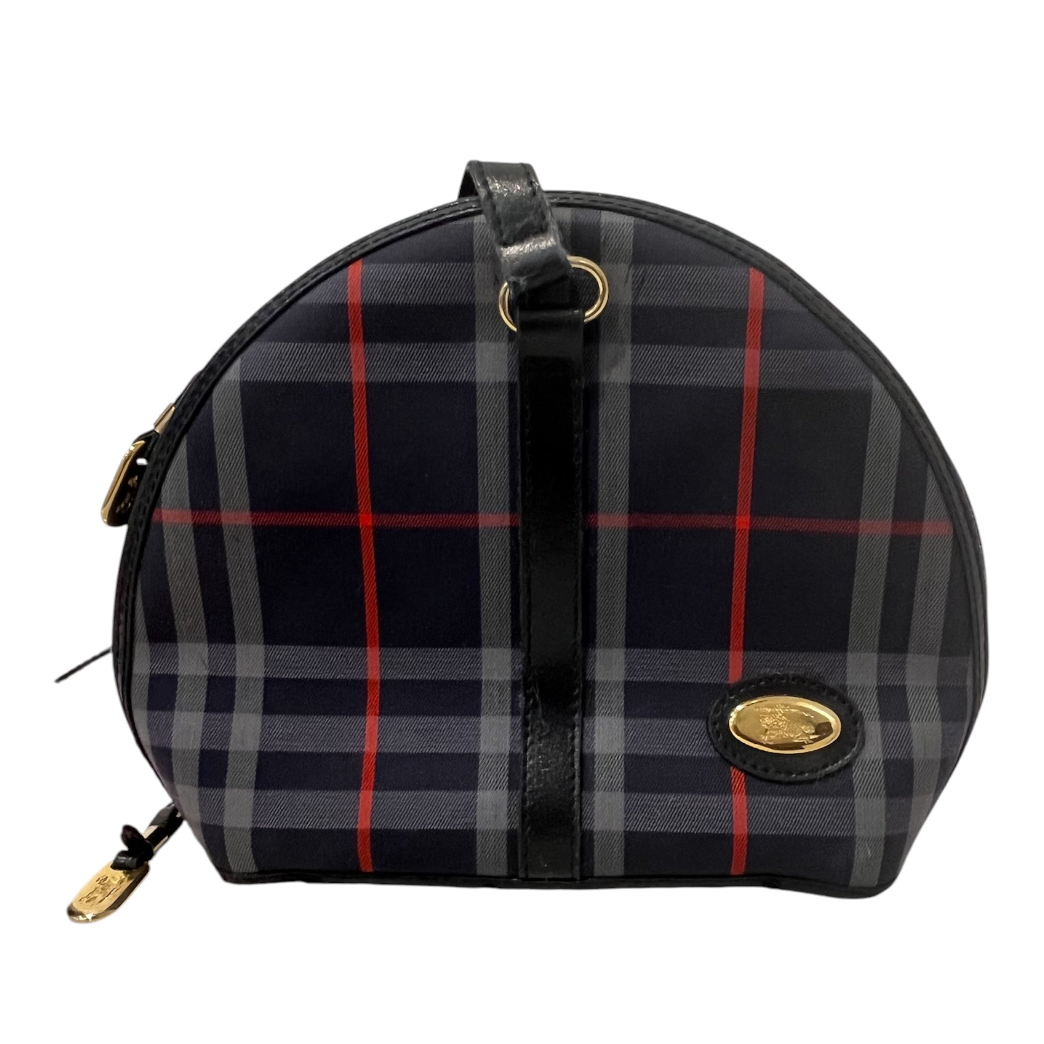 BURBERRY/Cross Body Bag/All Over Print/Leather/NVY/check crossbody bag view 3