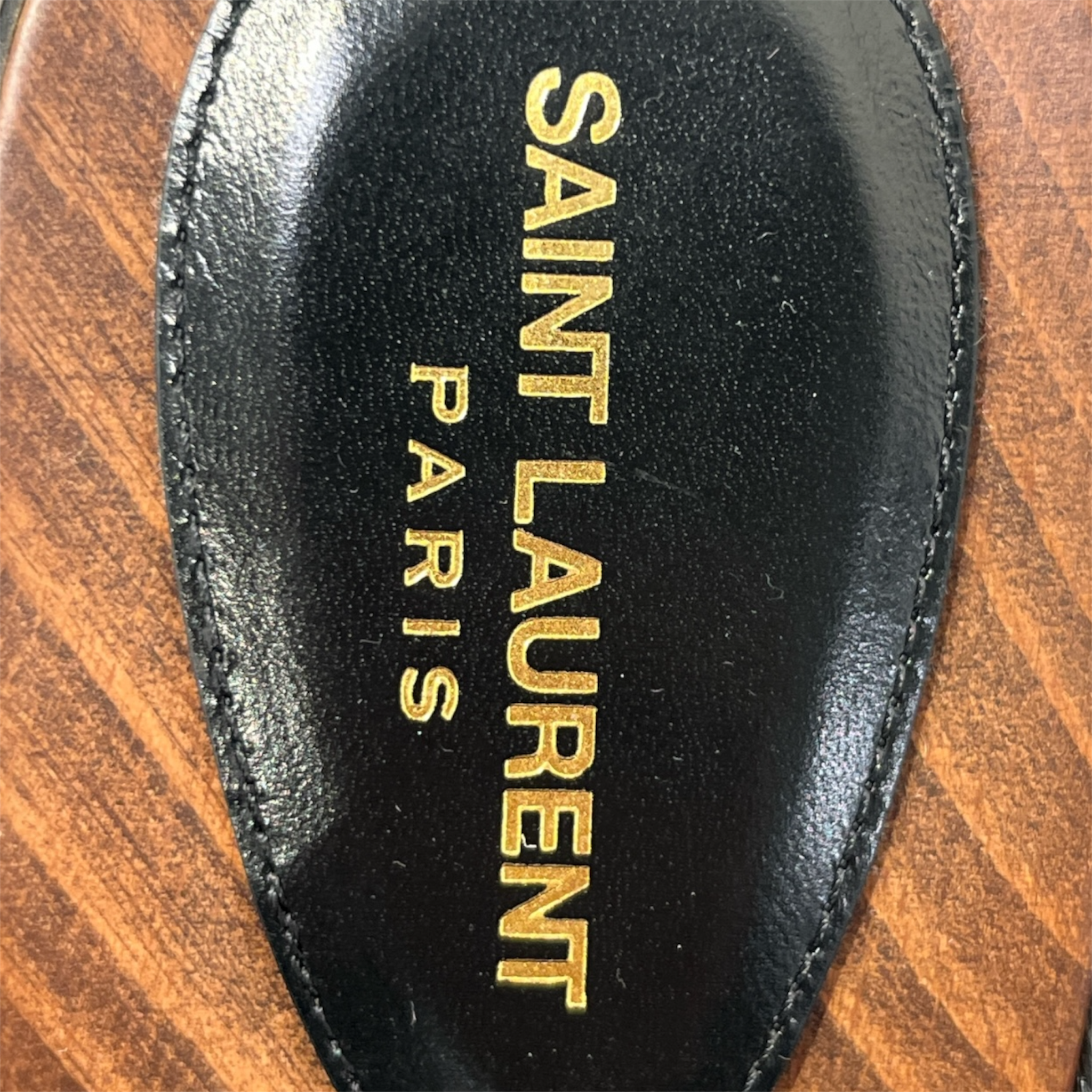 SAINT LAURENT/Heels/EU 41/Leather/BLK/CAMOY CLOGS view 3