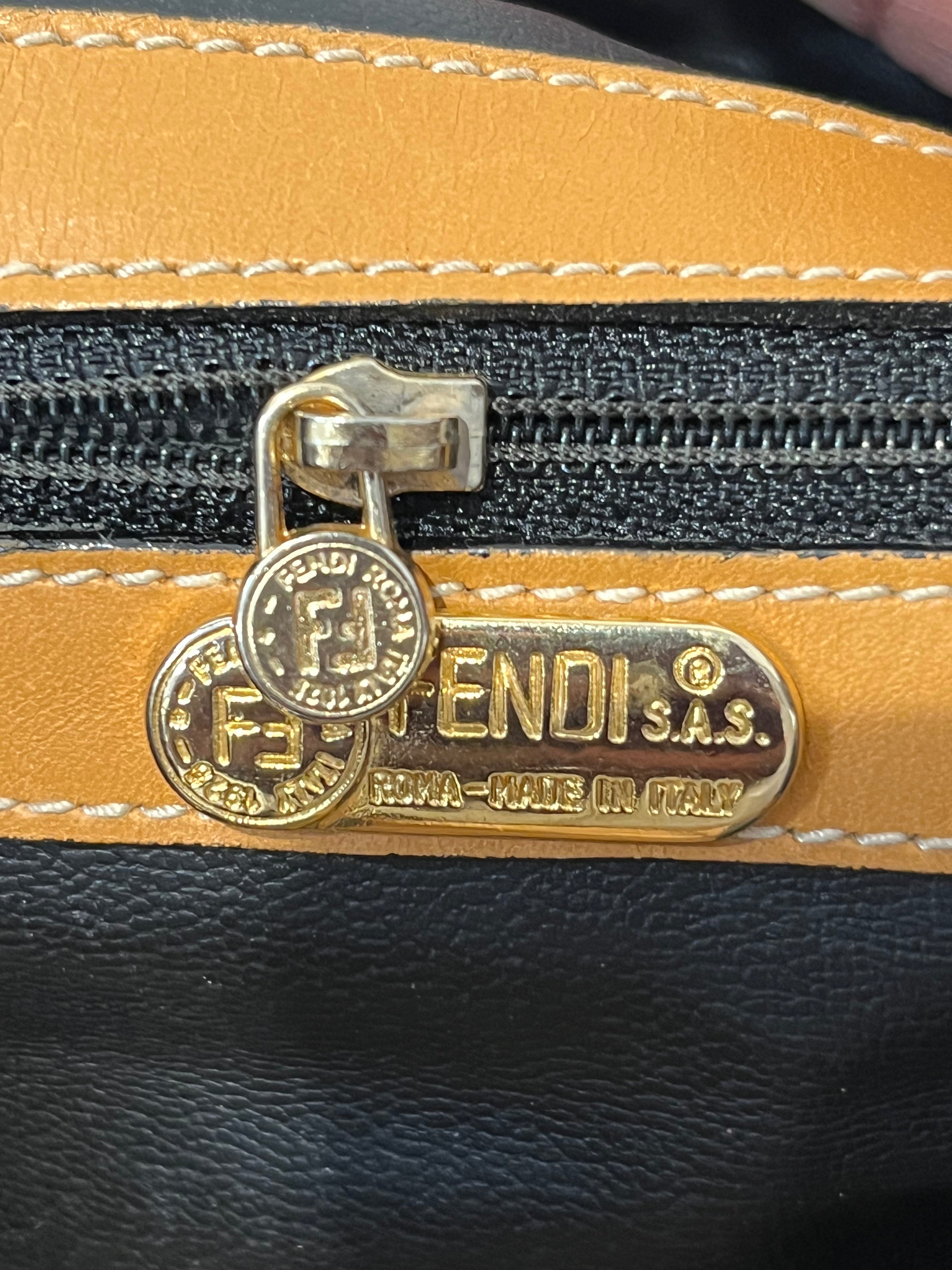 FENDI/Hand Bag/Monogram/Cotton/BRW/ZUCCA FF BOSTON view 4