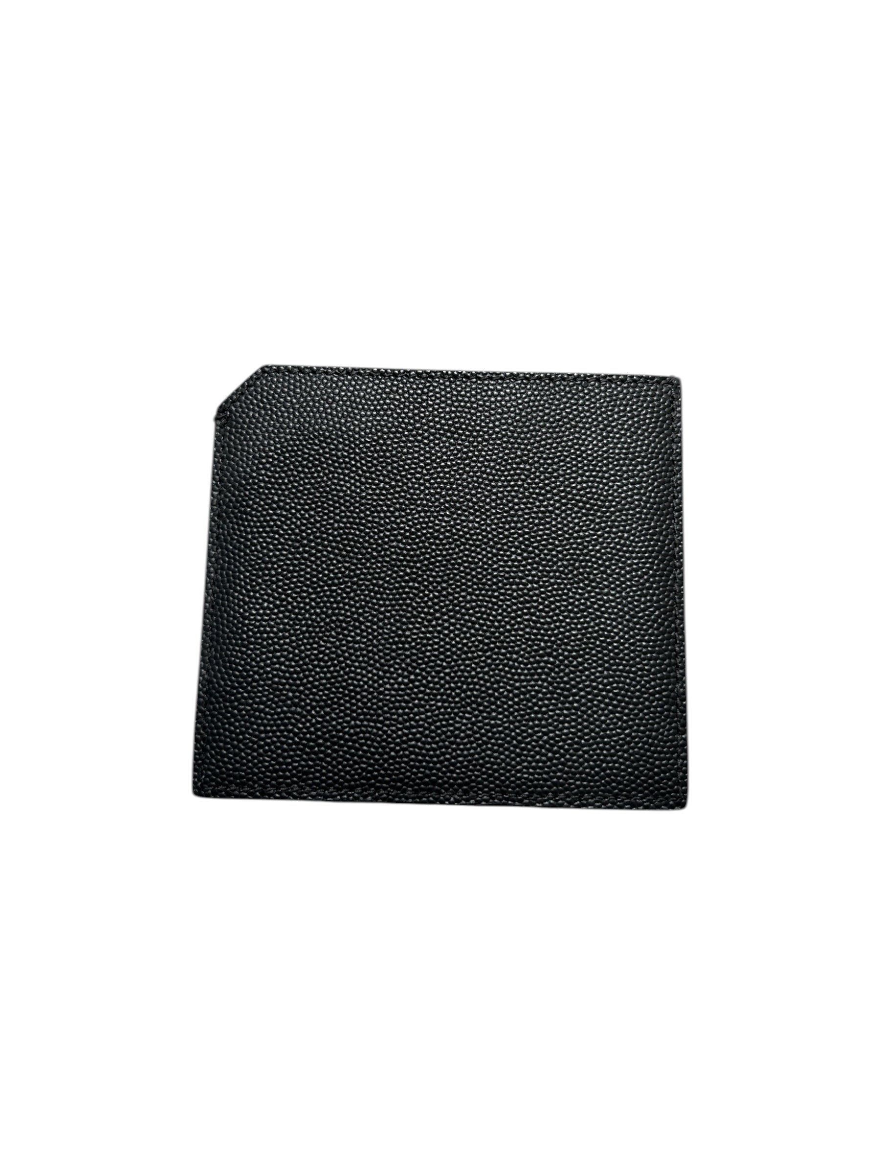 SAINT LAURENT/Card Case/Leather/GRY/GLD LOGO CARDHOLDER PEBBL LETH view 2