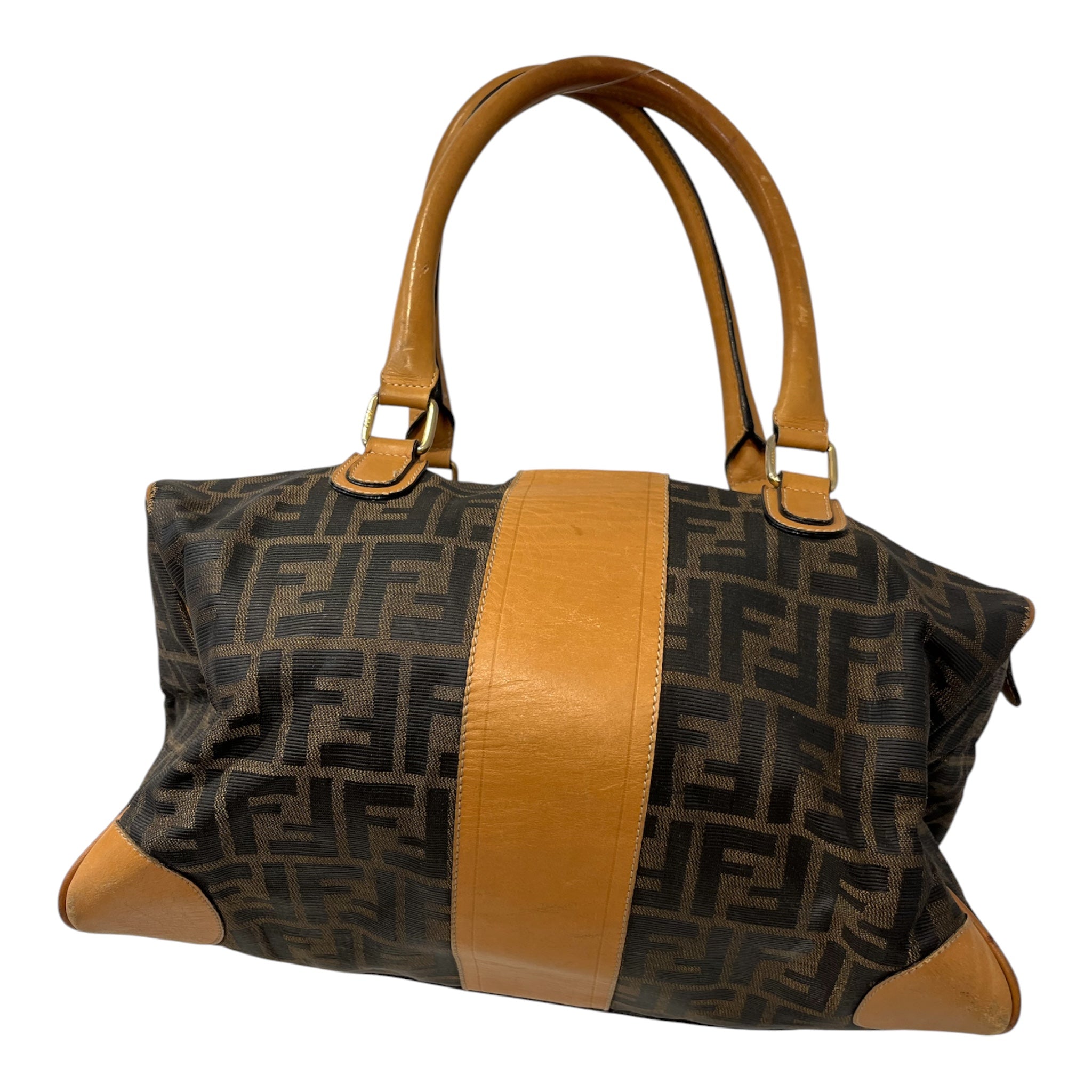 FENDI/Hand Bag/Monogram/Cotton/BRW/ZUCCA FF BOSTON view 2