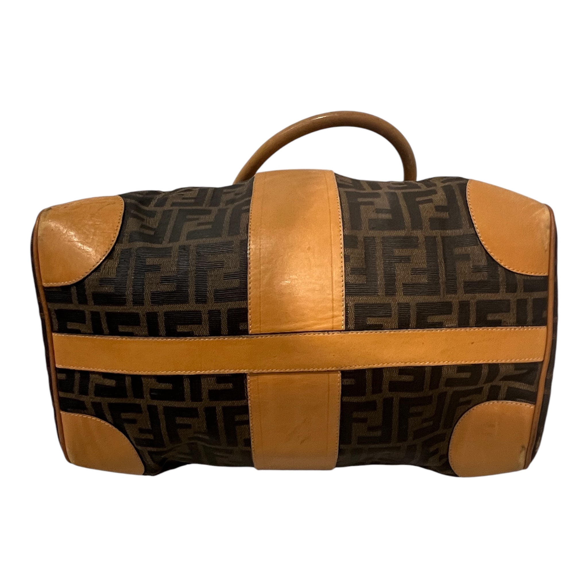 FENDI/Hand Bag/Monogram/Cotton/BRW/ZUCCA FF BOSTON view 3
