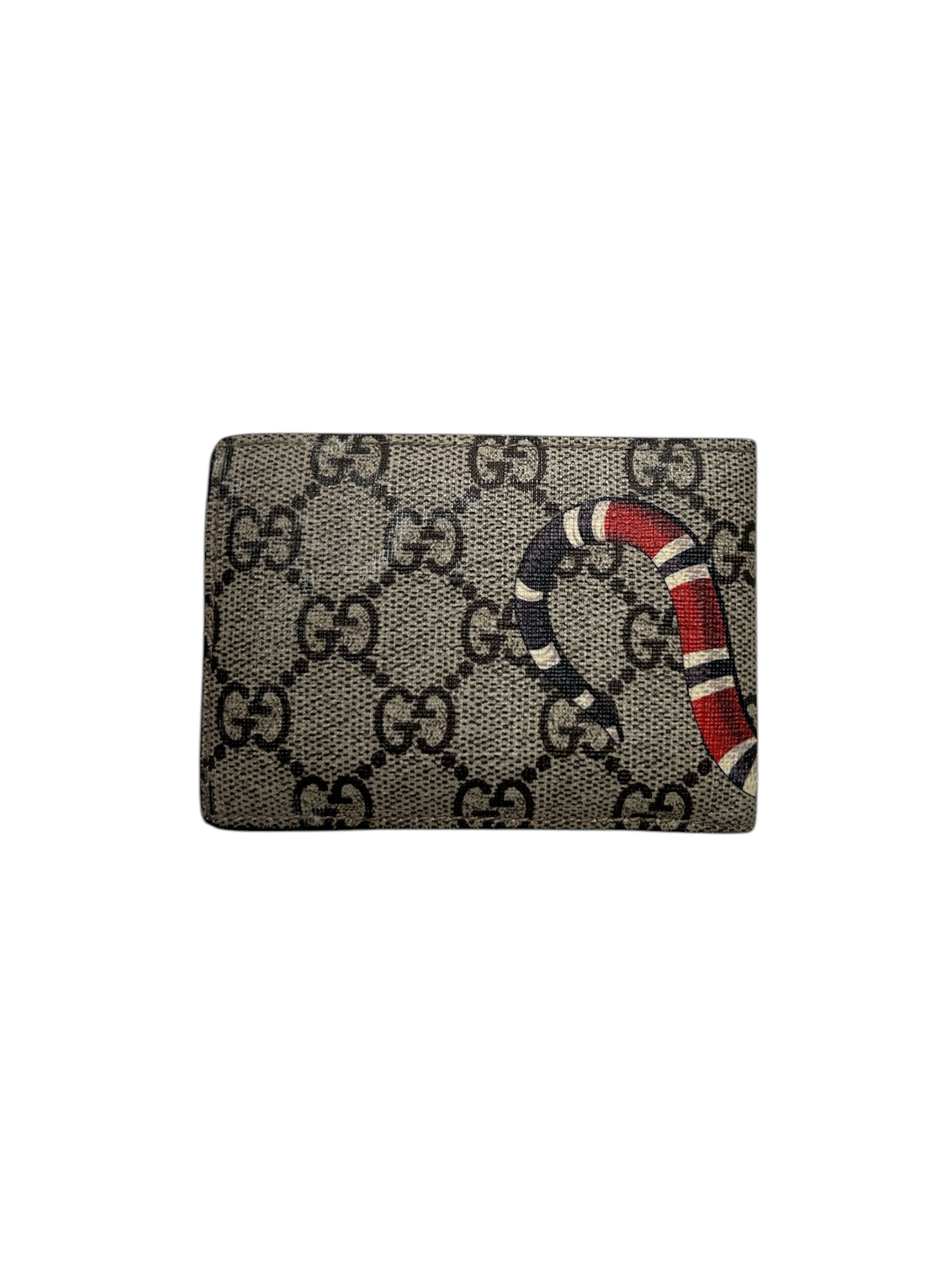 GUCCI/Bifold Wallet/Monogram/Leather/BRW/GUCCI SNAKES view 2