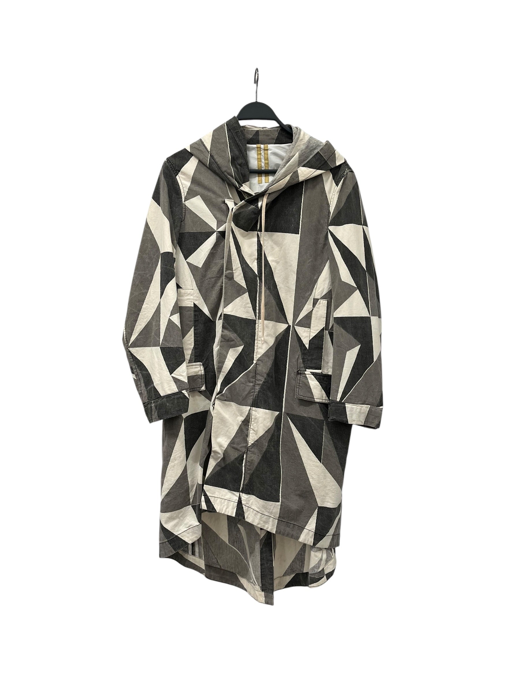 RICK OWENS DRKSHDW/Military Jkt/S/Cotton/GRY/All Over Print/GEO CAMO FISHTAIL PARKA view 1