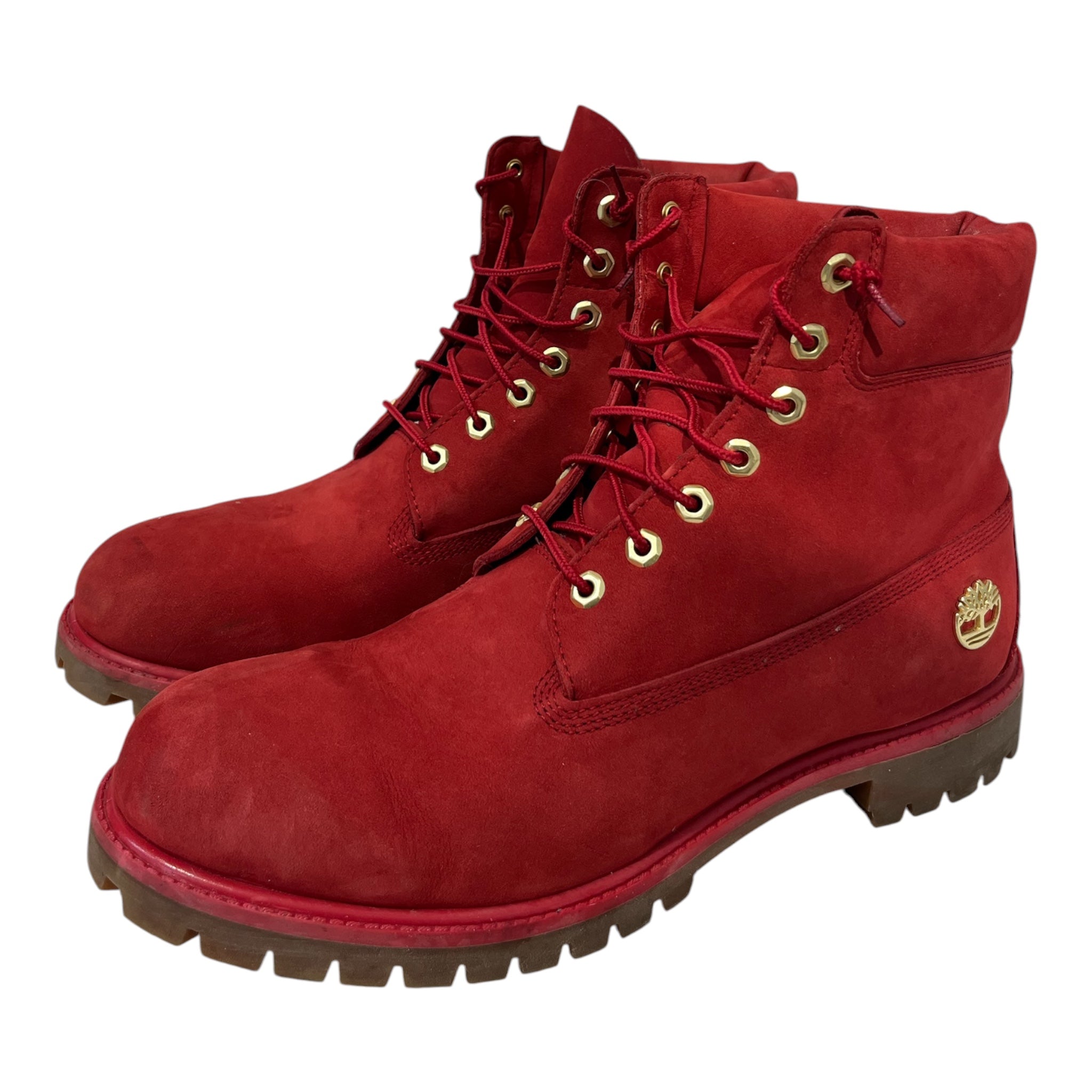 Timberland/Boots/US 13/Cotton/RED/gold jewerlly view 1