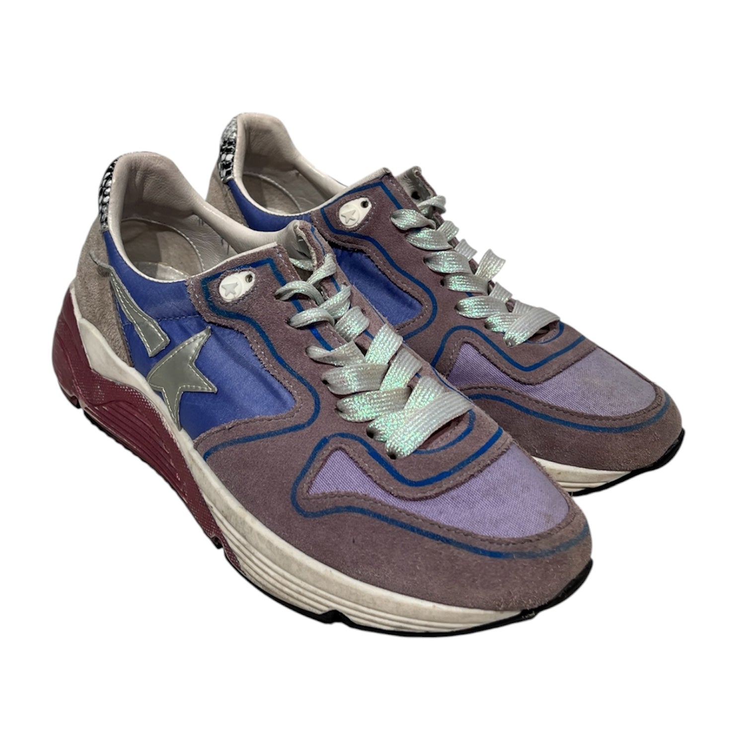 GOLDEN GOOSE/Low-Sneakers/US 7/All Over Print/Suede/PPL/Running Sole Sneaer view 1