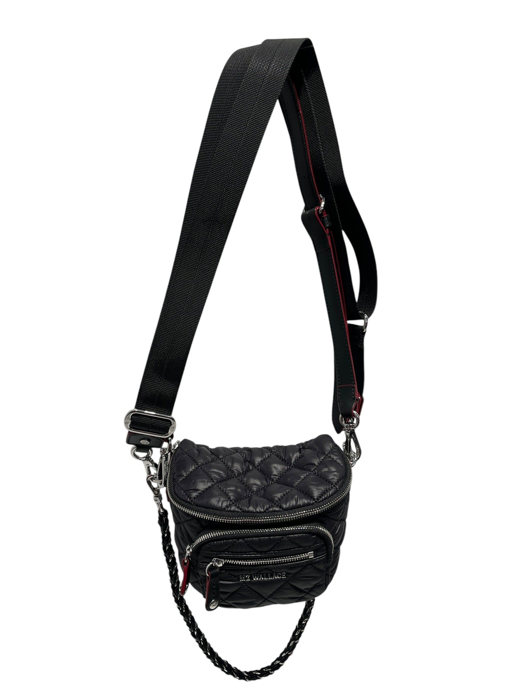 MZ WALLACE/Cross Body Bag/Leather/BLK/chain handle view 1