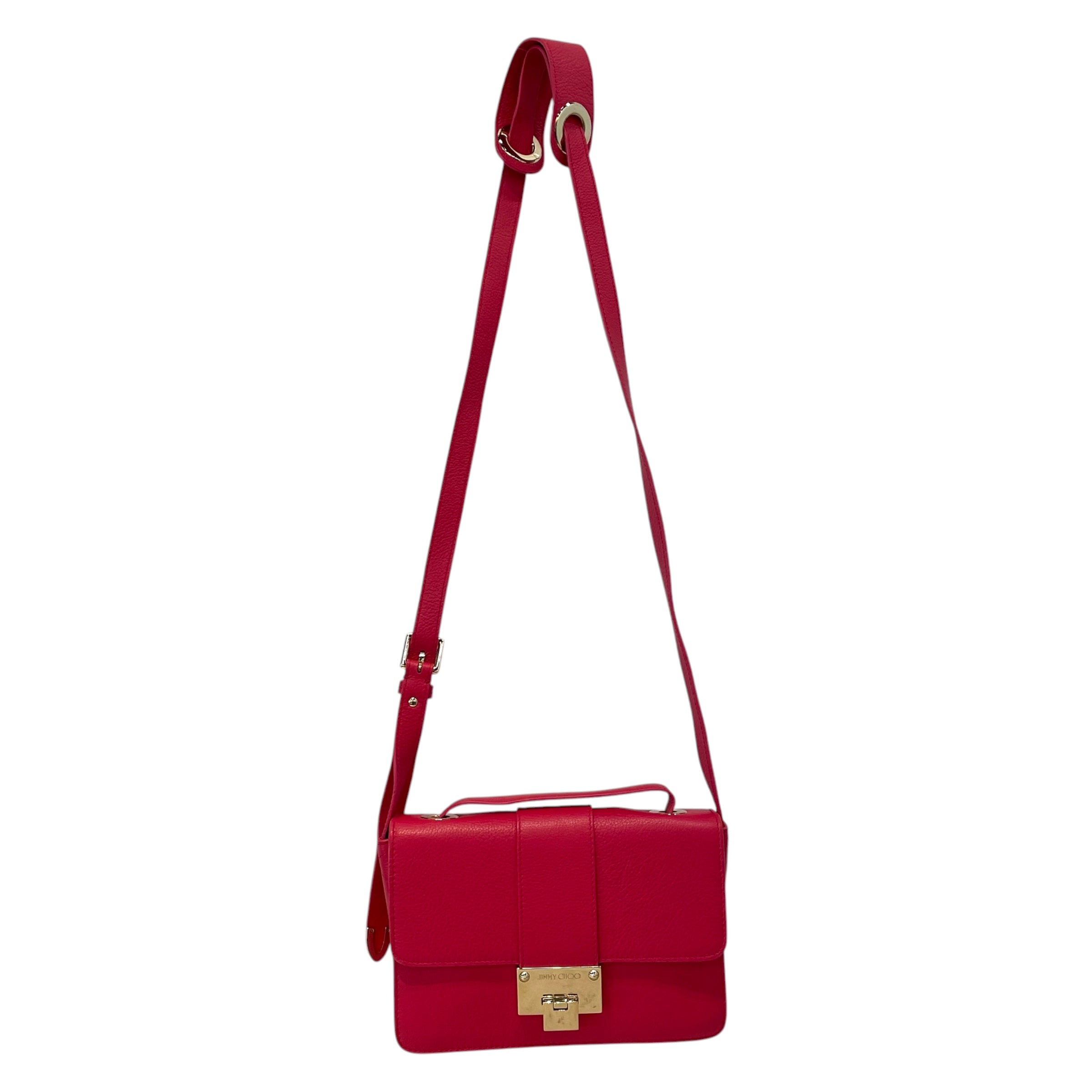 JIMMY CHOO/Cross Body Bag/Leather/PNK/Rebel view 1
