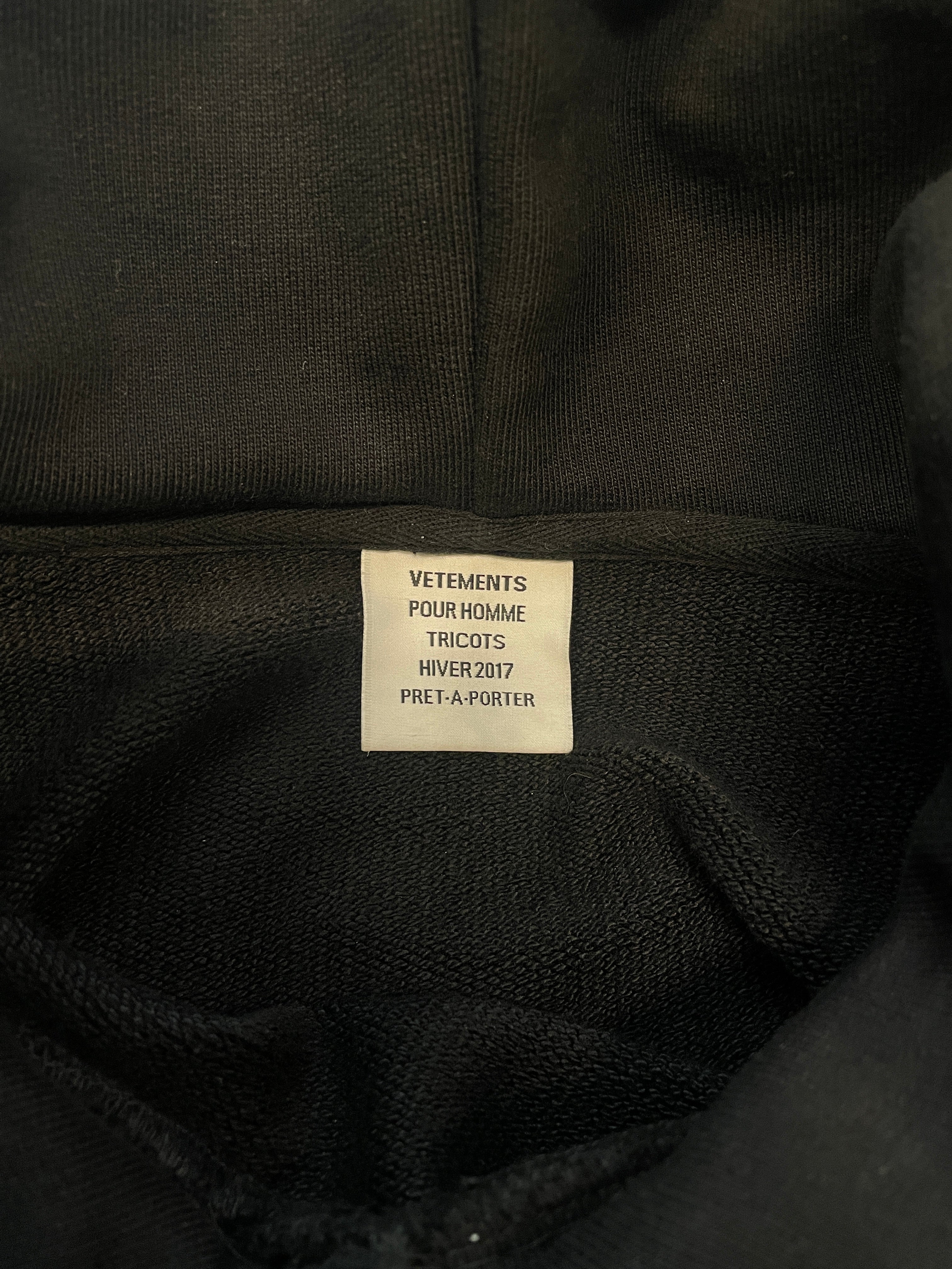 VETEMENTS/Hoodie/XS/Cotton/BLK/TOTAL FUCKING DARKNESS view 3