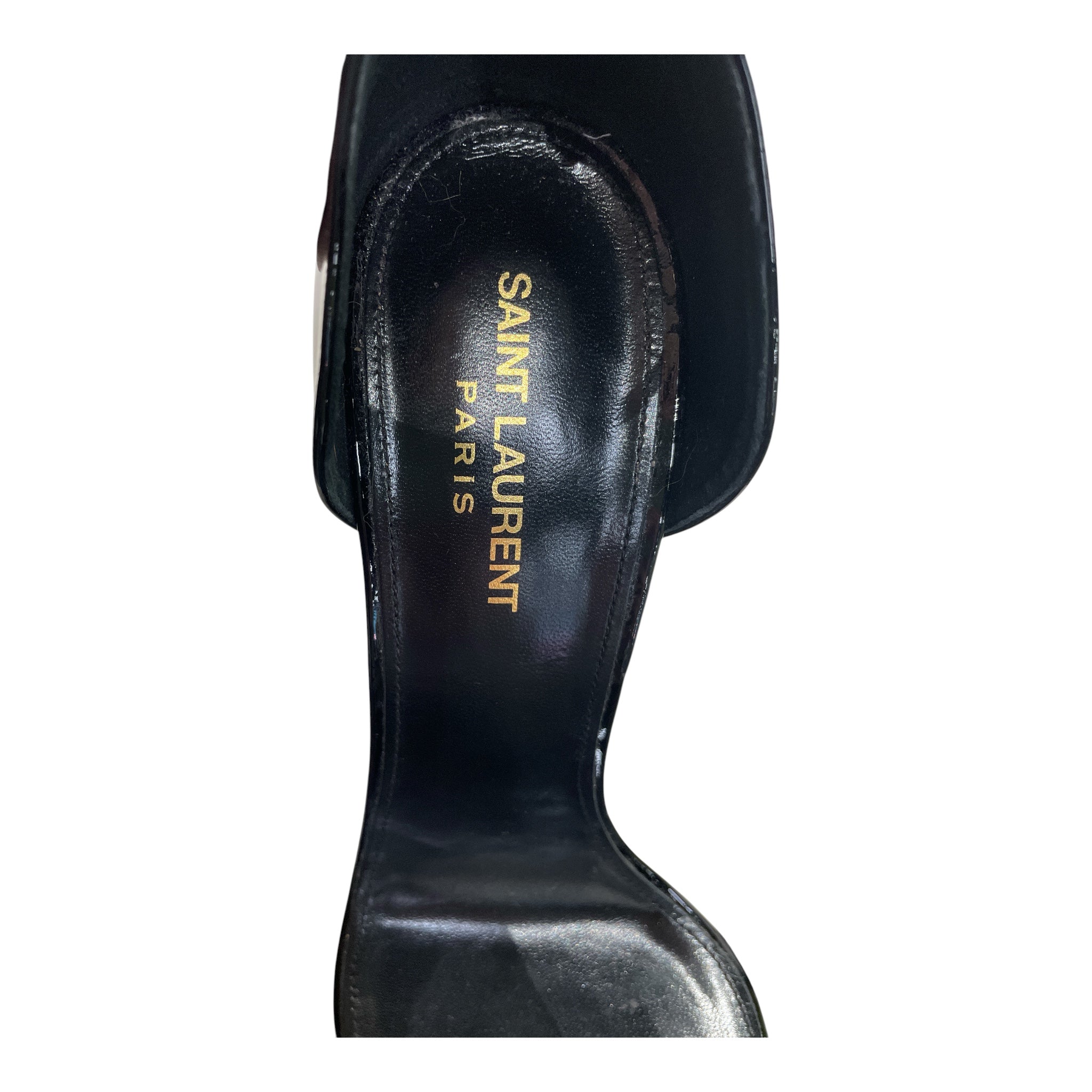 YVES SAINT LAURENT/Heels/EU 40.5/Leather/BLK/GOLD YSL LOGO view 3