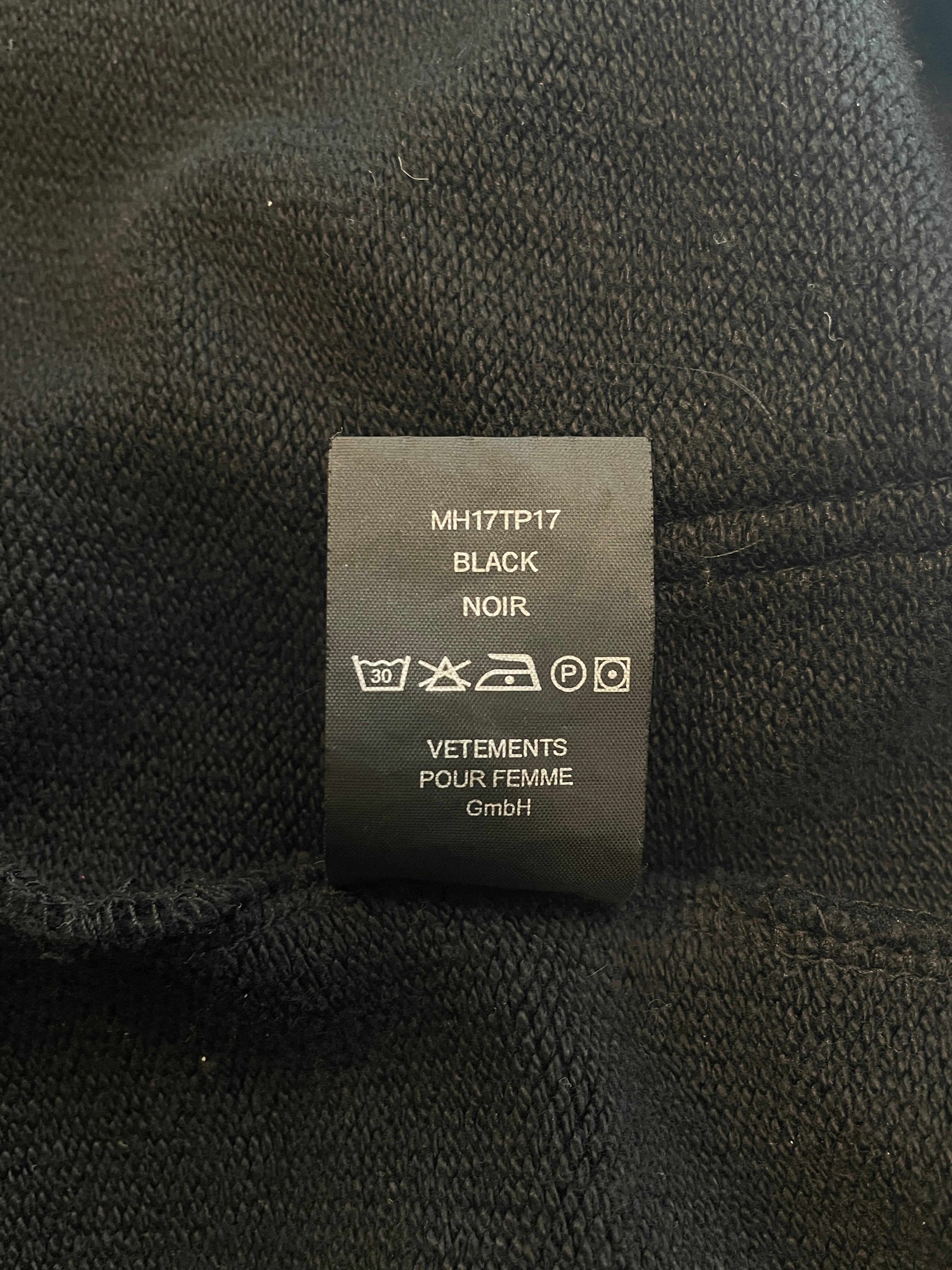 VETEMENTS/Hoodie/XS/Cotton/BLK/TOTAL FUCKING DARKNESS view 6