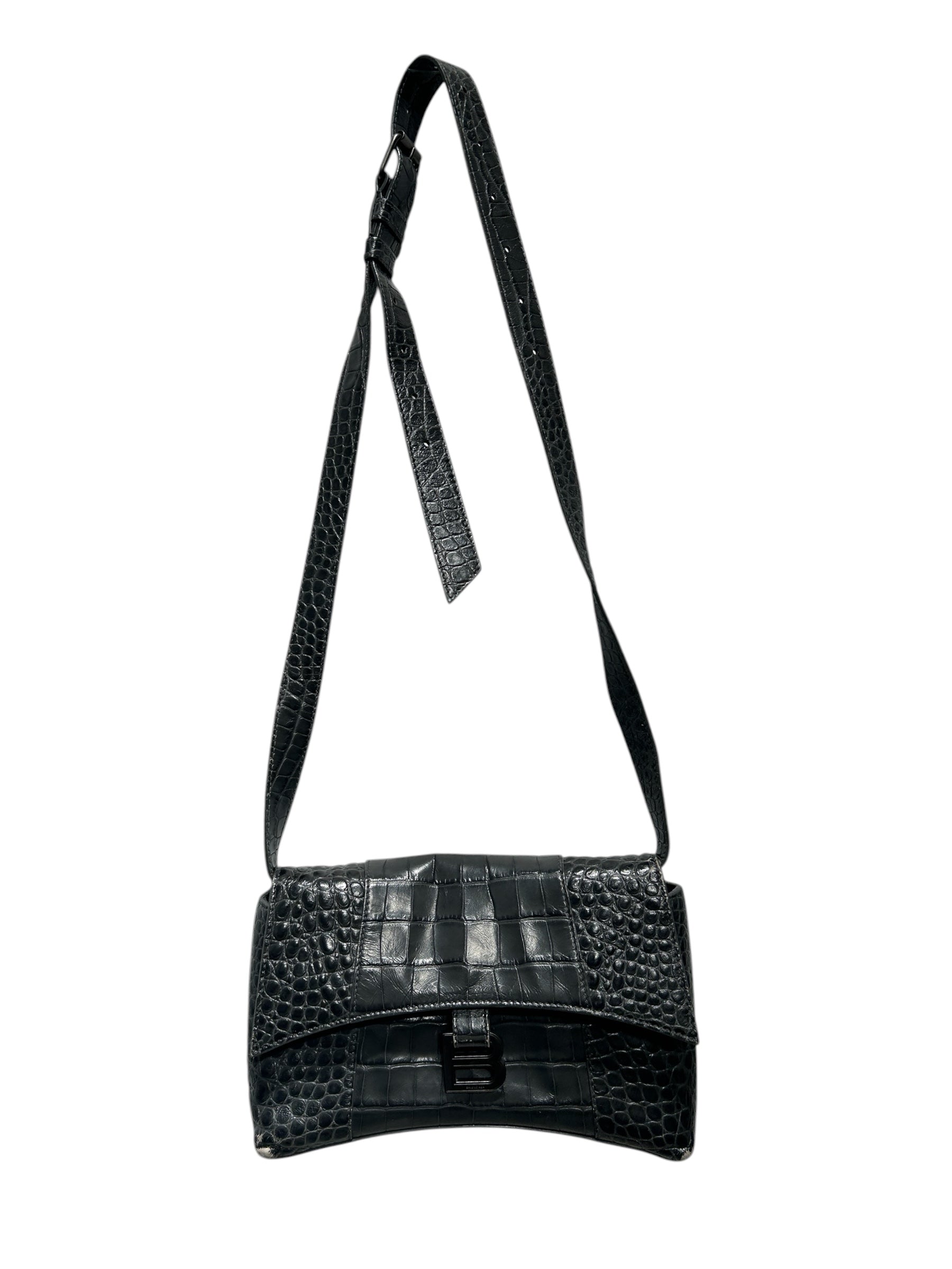 BALENCIAGA/Bag/Animal Pattern/Leather/GRY/Croc view 1