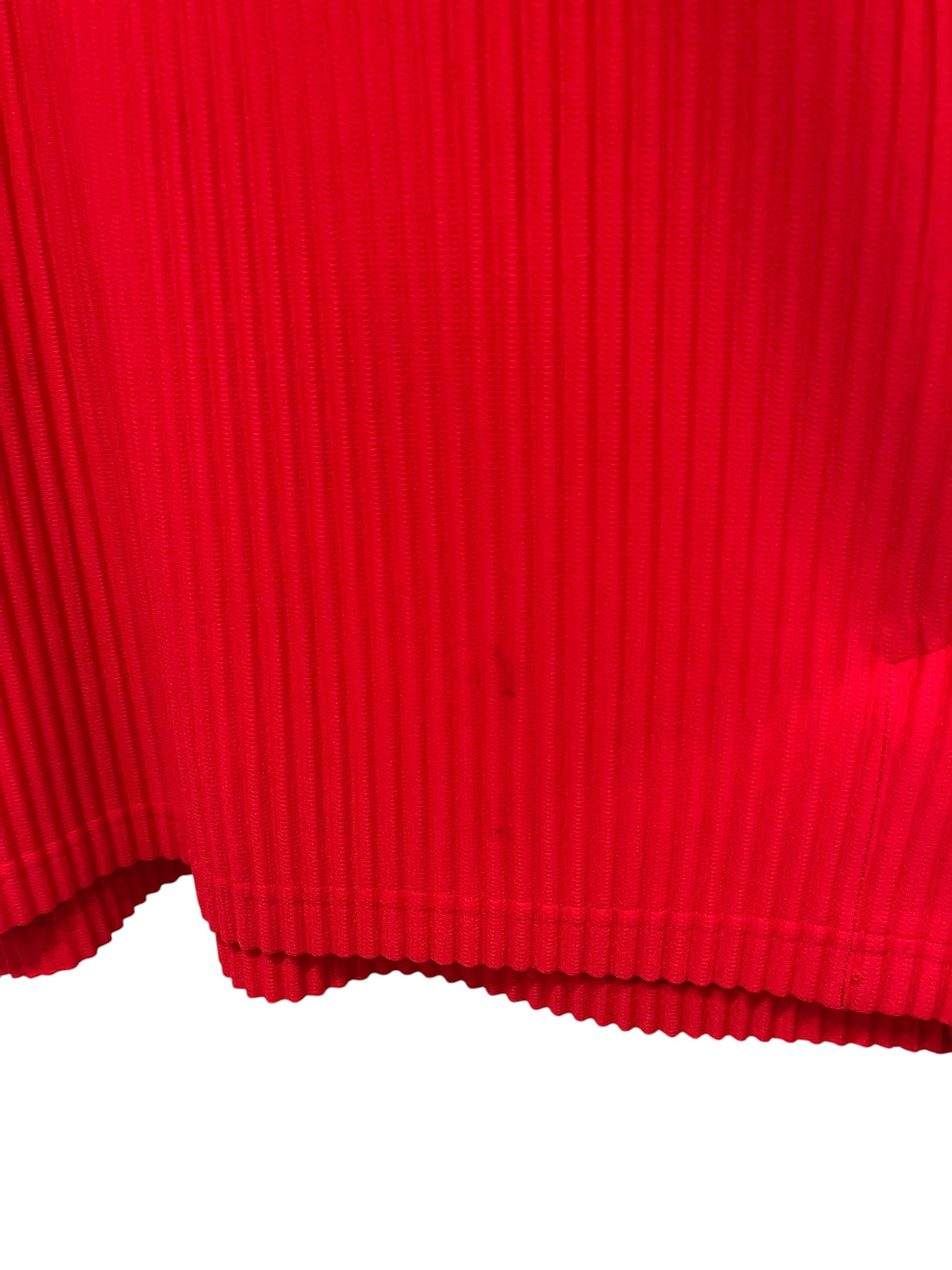 HOMME PLISSE ISSEY MIYAKE/Tank Top/2/Polyester/RED/SLEEVELESS RIBBED SHIRT view 4