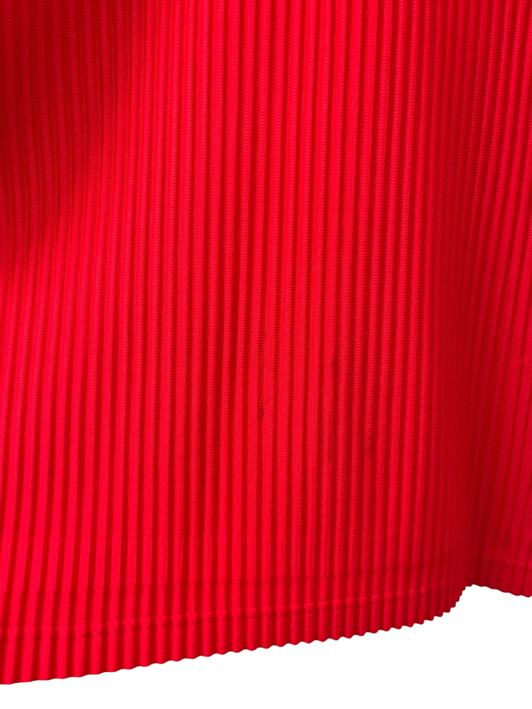 HOMME PLISSE ISSEY MIYAKE/Tank Top/2/Polyester/RED/SLEEVELESS RIBBED SHIRT view 5
