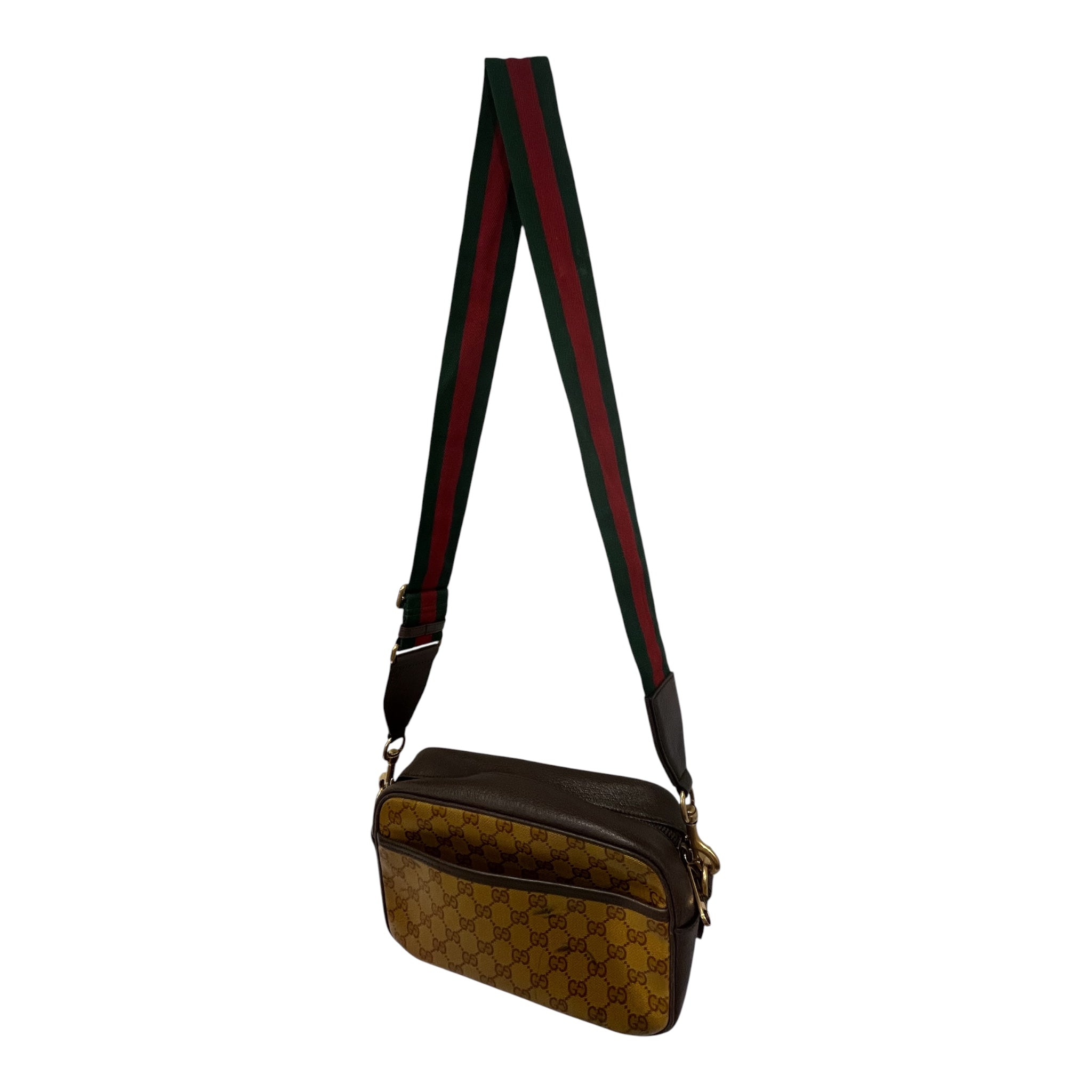 GUCCI/adidas/Cross Body Bag/Monogram/Leather/BEG/collab cross body bag view 2