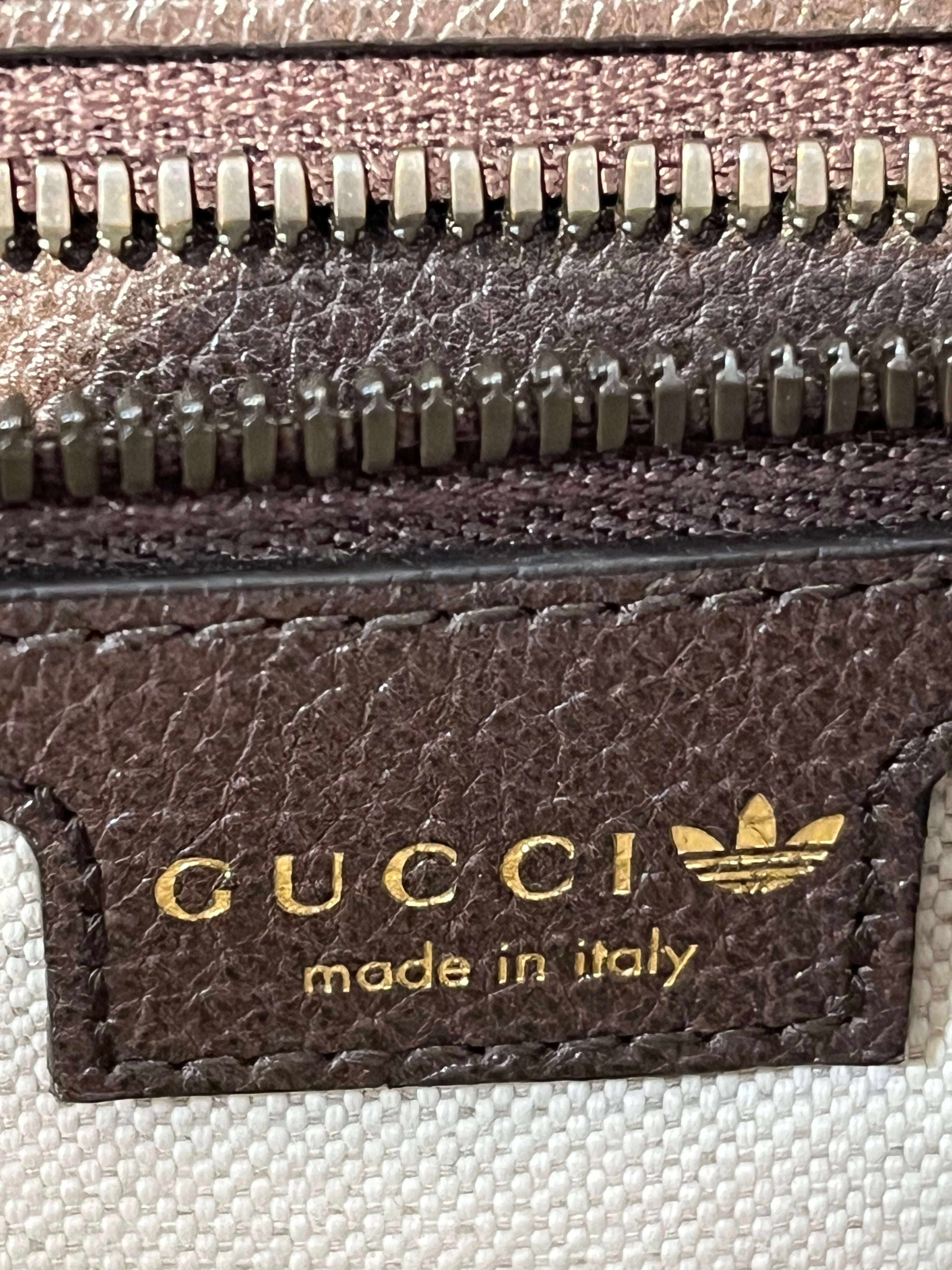 GUCCI/adidas/Cross Body Bag/Monogram/Leather/BEG/collab cross body bag view 7