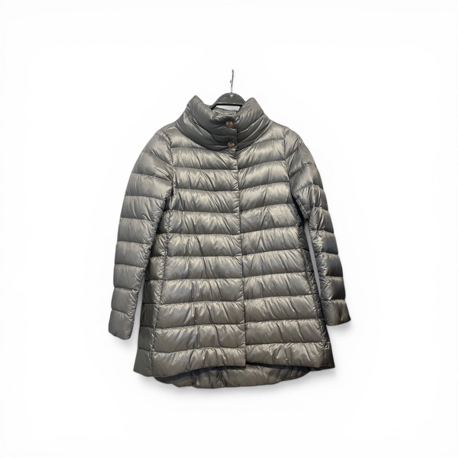 HERNO/Puffer Jkt/M/Nylon/SLV/Stand Collar Down Jacket Grey view 1