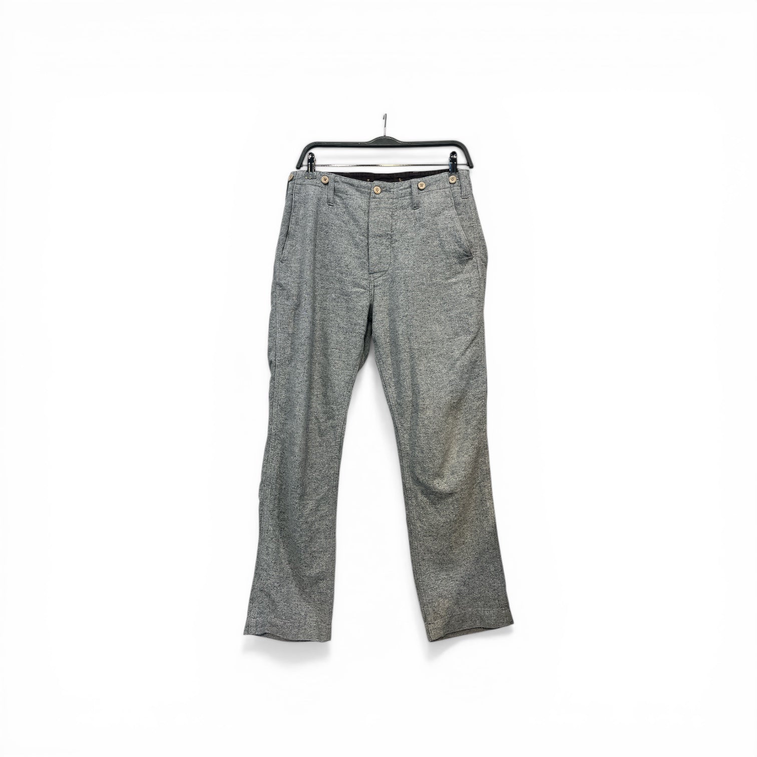 visvim/Straight Pants/1/Cotton/GRY/MADE IN JAPAN BACK BUCKLE view 1