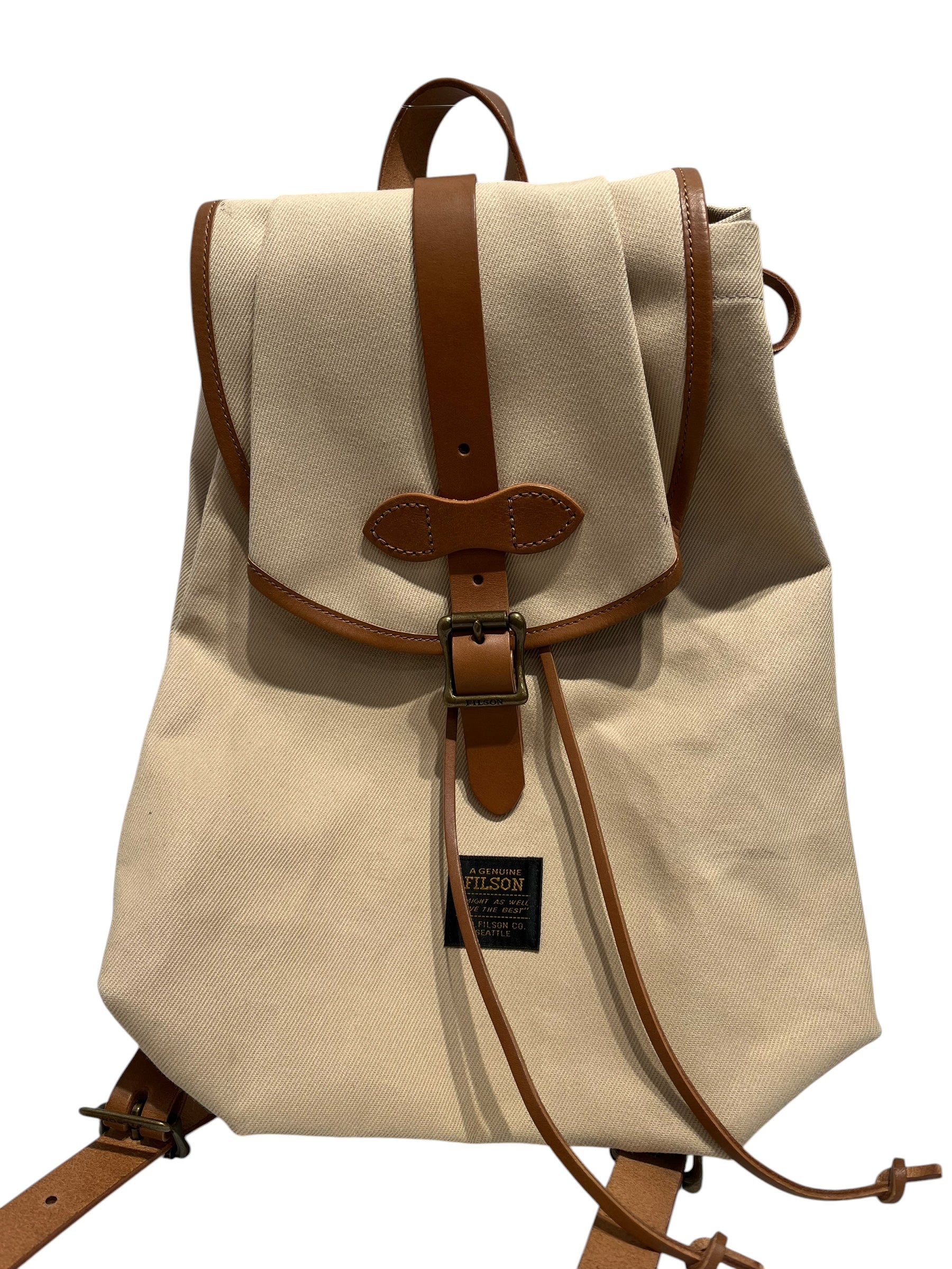 FILSON/Backpack/BEG/leather strap view 1