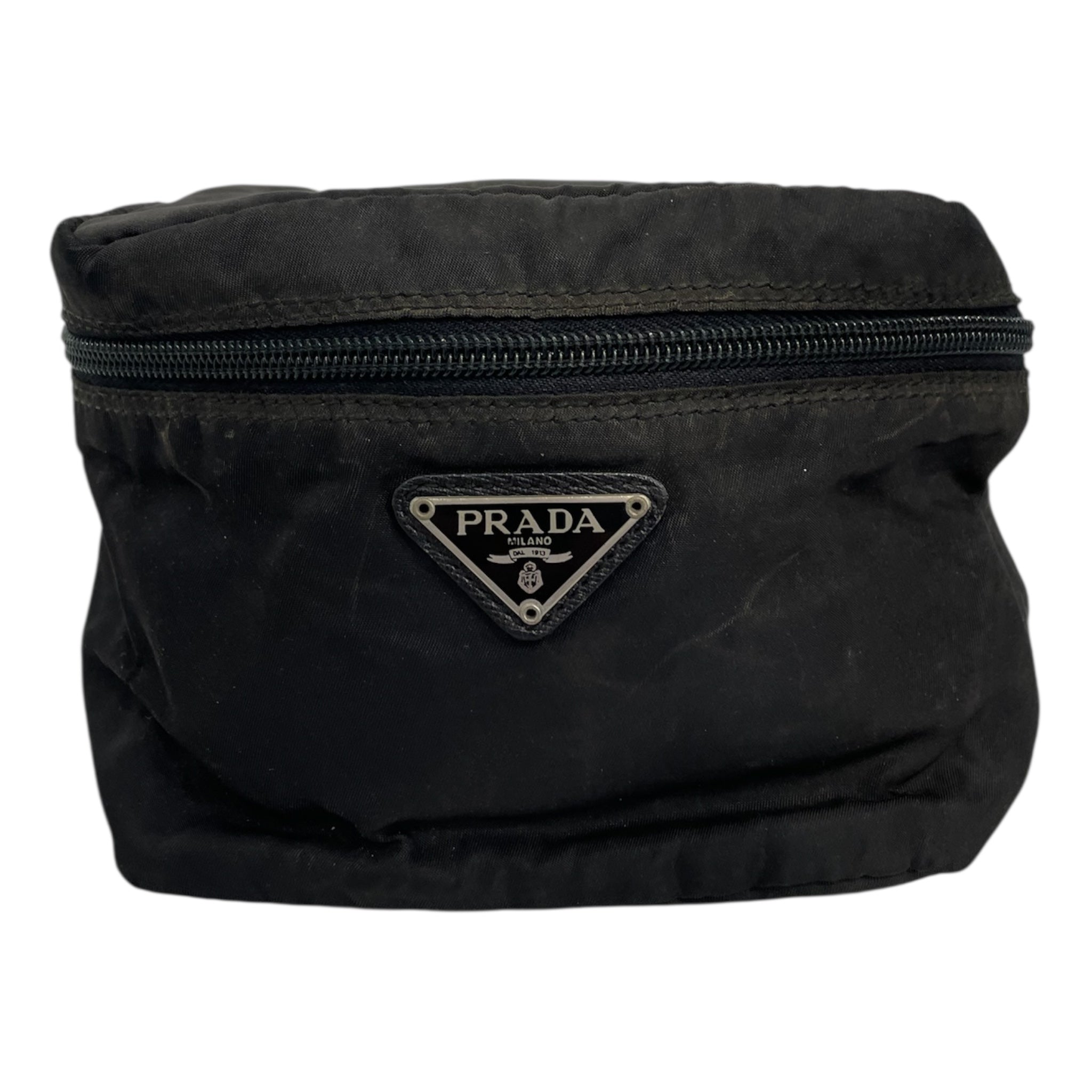 PRADA/Bag/XS/Nylon/BLK/makeup/travel bag view 1
