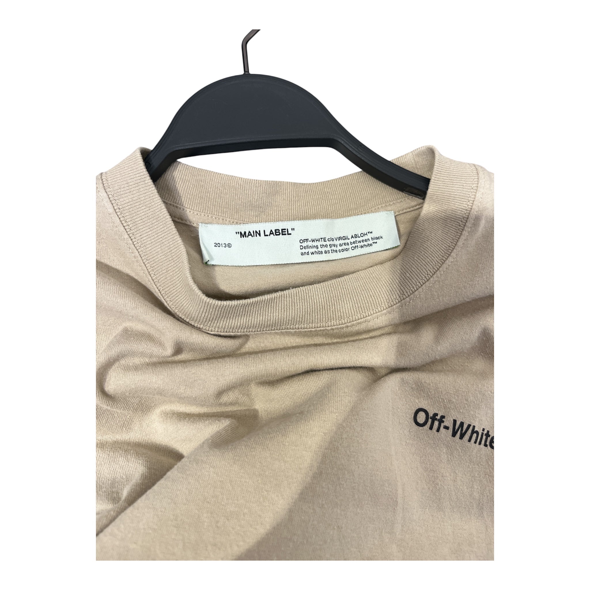 OFF-WHITE/T-Shirt/XS/Cotton/BEG/CARAVAGGIO CROWNING view 3