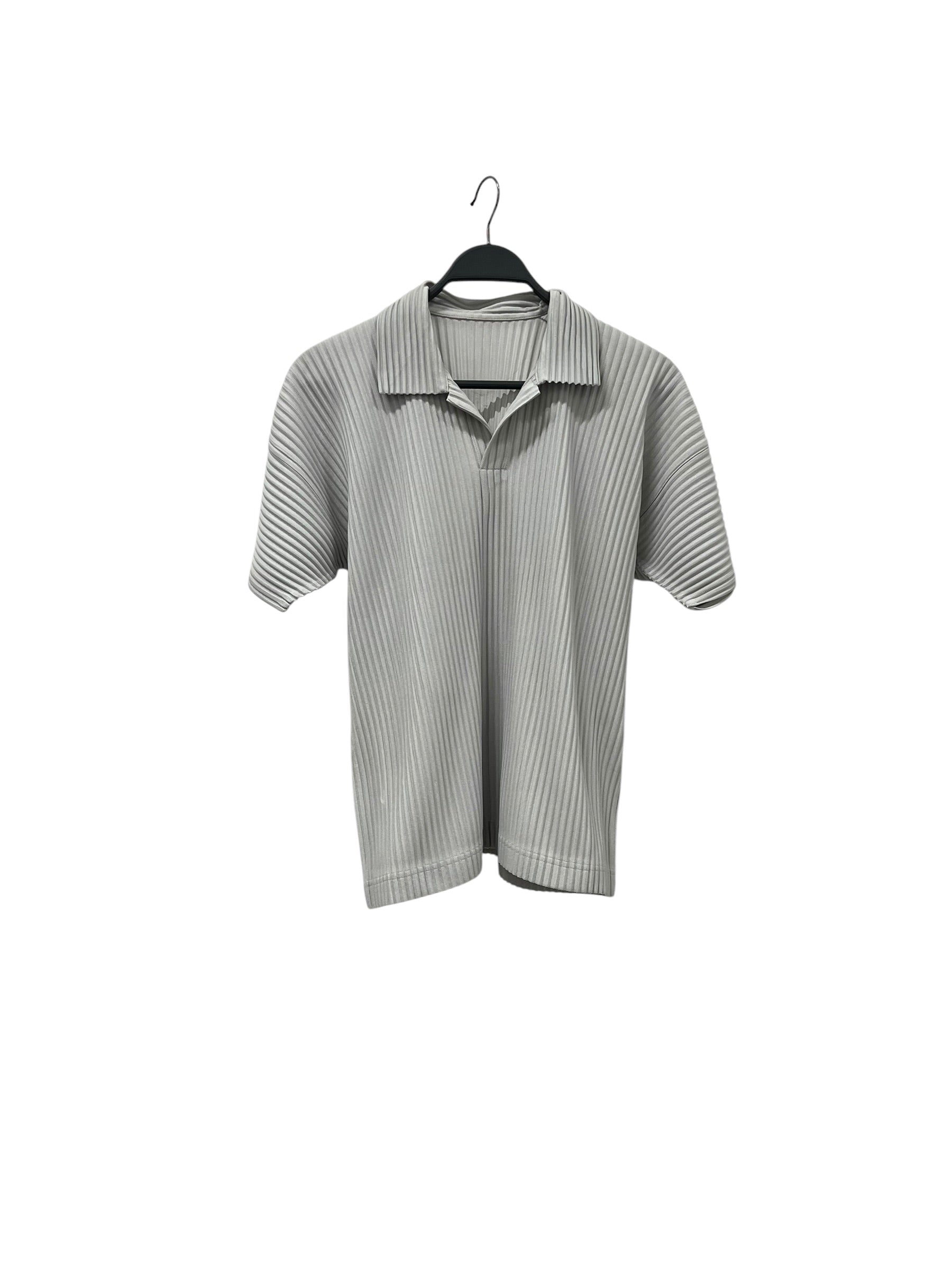 HOMME PLISSE ISSEY MIYAKE/Polo Shirt/2/Polyester/SLV/PLEATED POLO SHIRT view 1