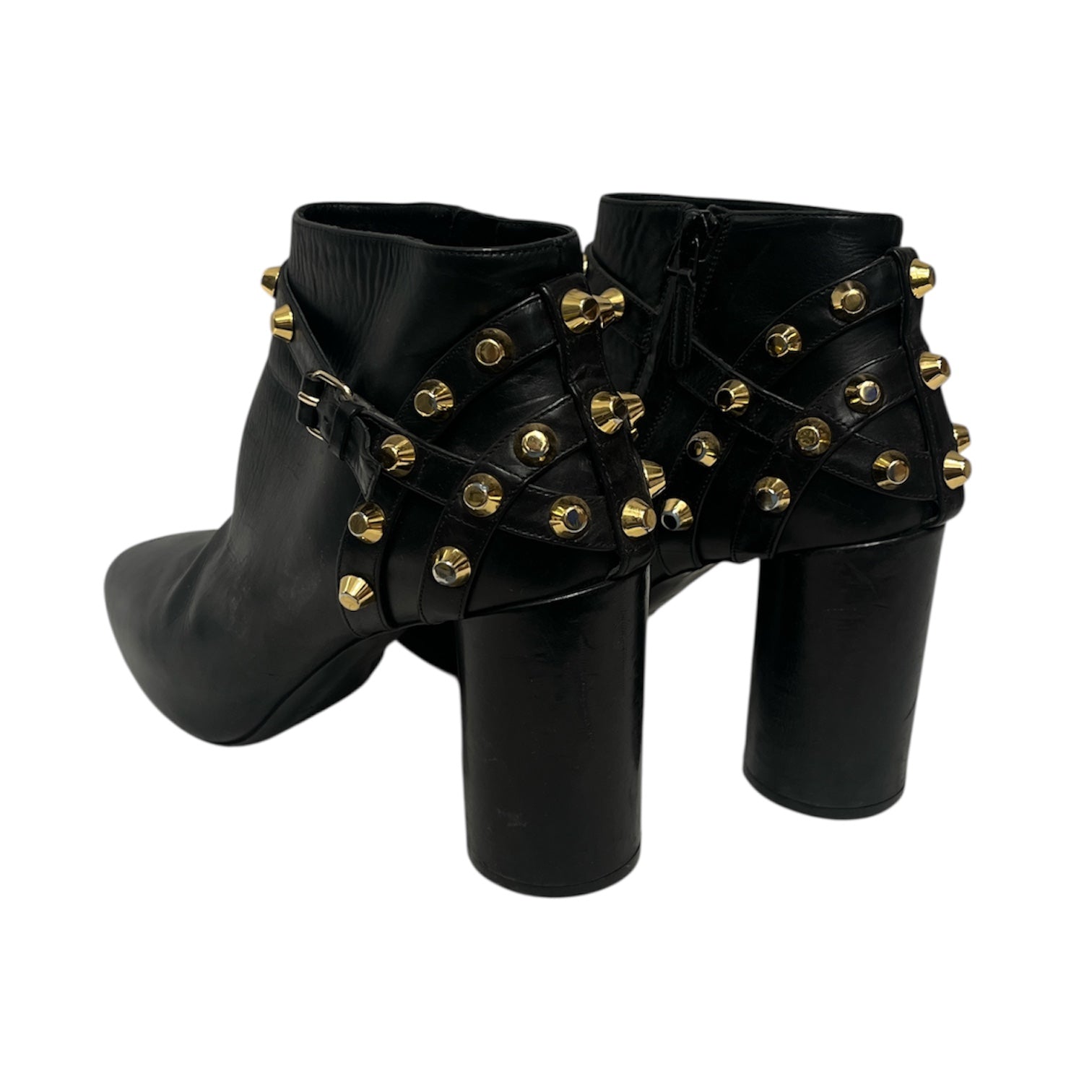 BALENCIAGA/Ankle Boots/US 7.5/Leather/BLK/ view 2