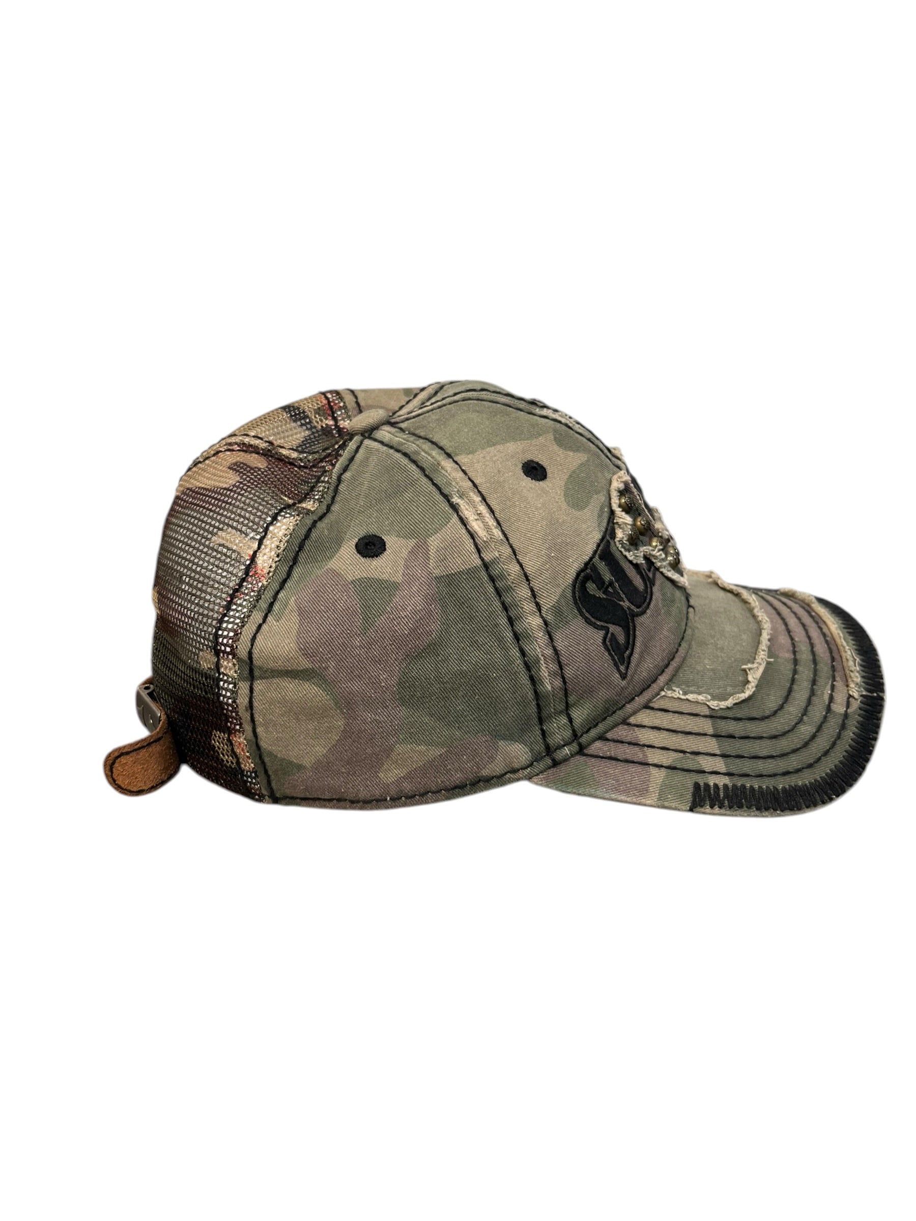 Supreme/Trucker Cap/Camouflage/Cotton/GRN/M's/Supreme w/ true 'U' on frnt view 2