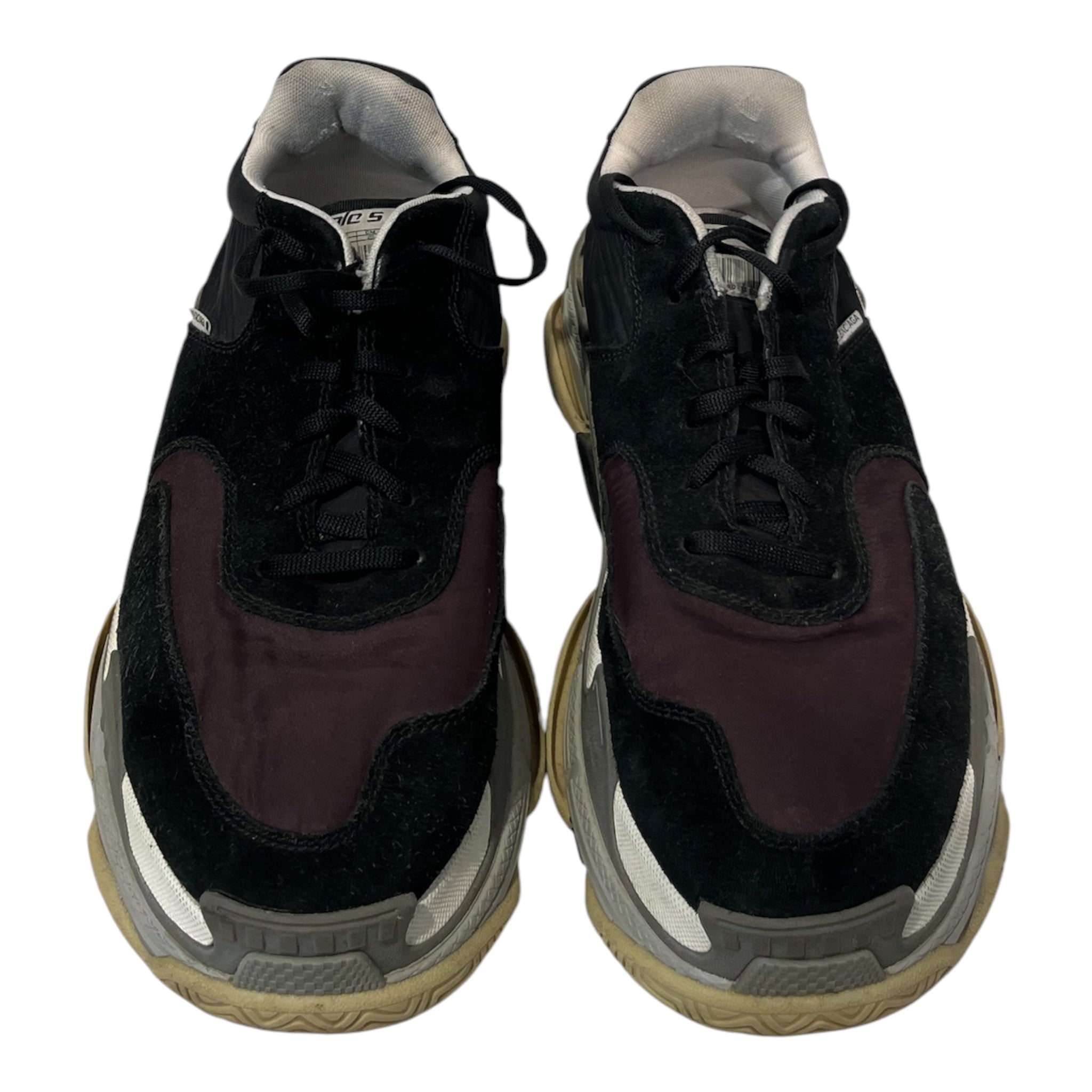 BALENCIAGA/Low-Sneakers/US 11/Polyester/BLK/PPL/BLK SUEDE/NYLON view 2