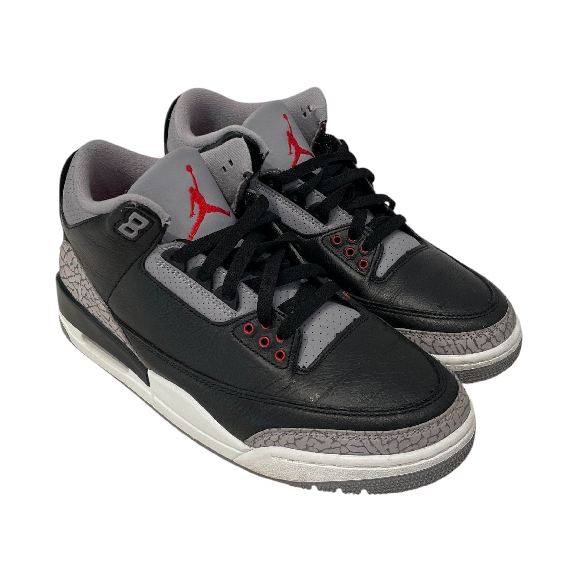 NIKE/Hi-Sneakers/US 9/Leather/BLK/jordan 3 retro black cement view 1