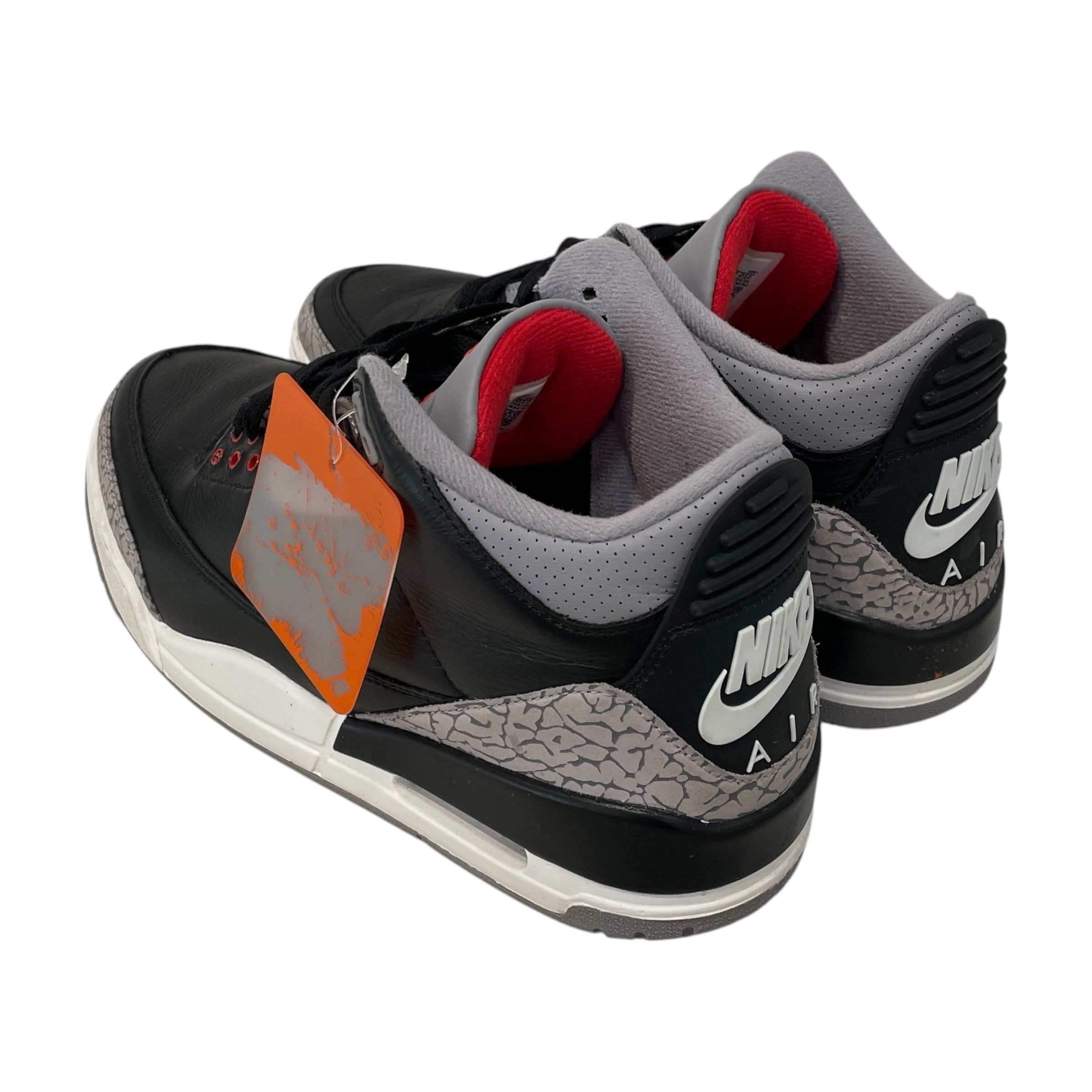 NIKE/Hi-Sneakers/US 9/Leather/BLK/jordan 3 retro black cement view 2
