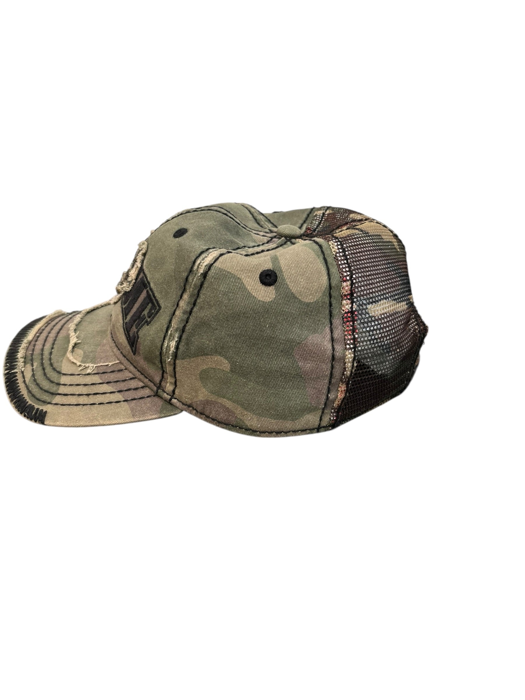 Supreme/Trucker Cap/Camouflage/Cotton/GRN/M's/Supreme w/ true 'U' on frnt view 4