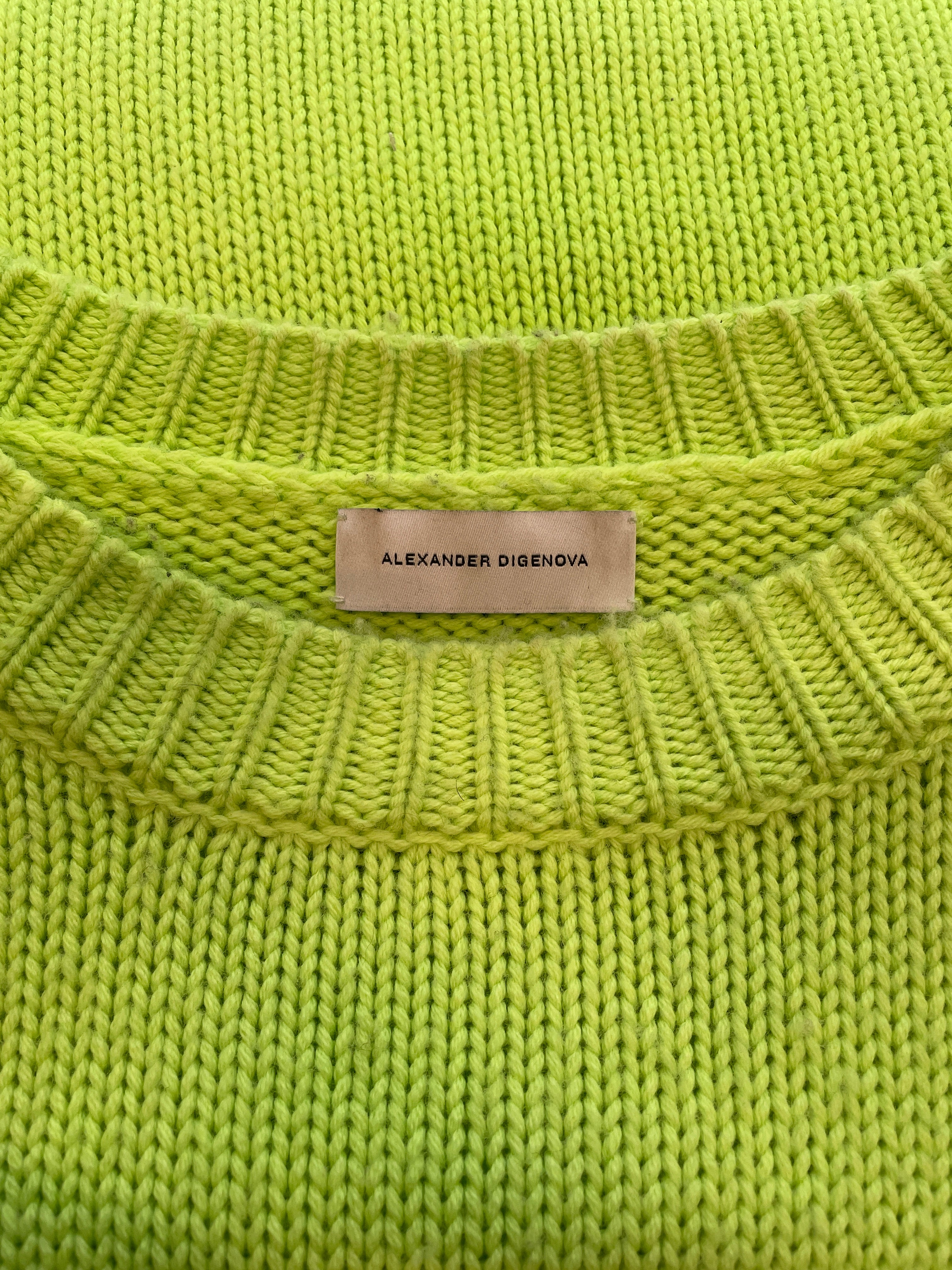 ALEXANDER DIGENOVA/Sweatshirt/L/Wool/GRN/BRIGHT GRN/BOTOX/KNIT PULLOVER view 3