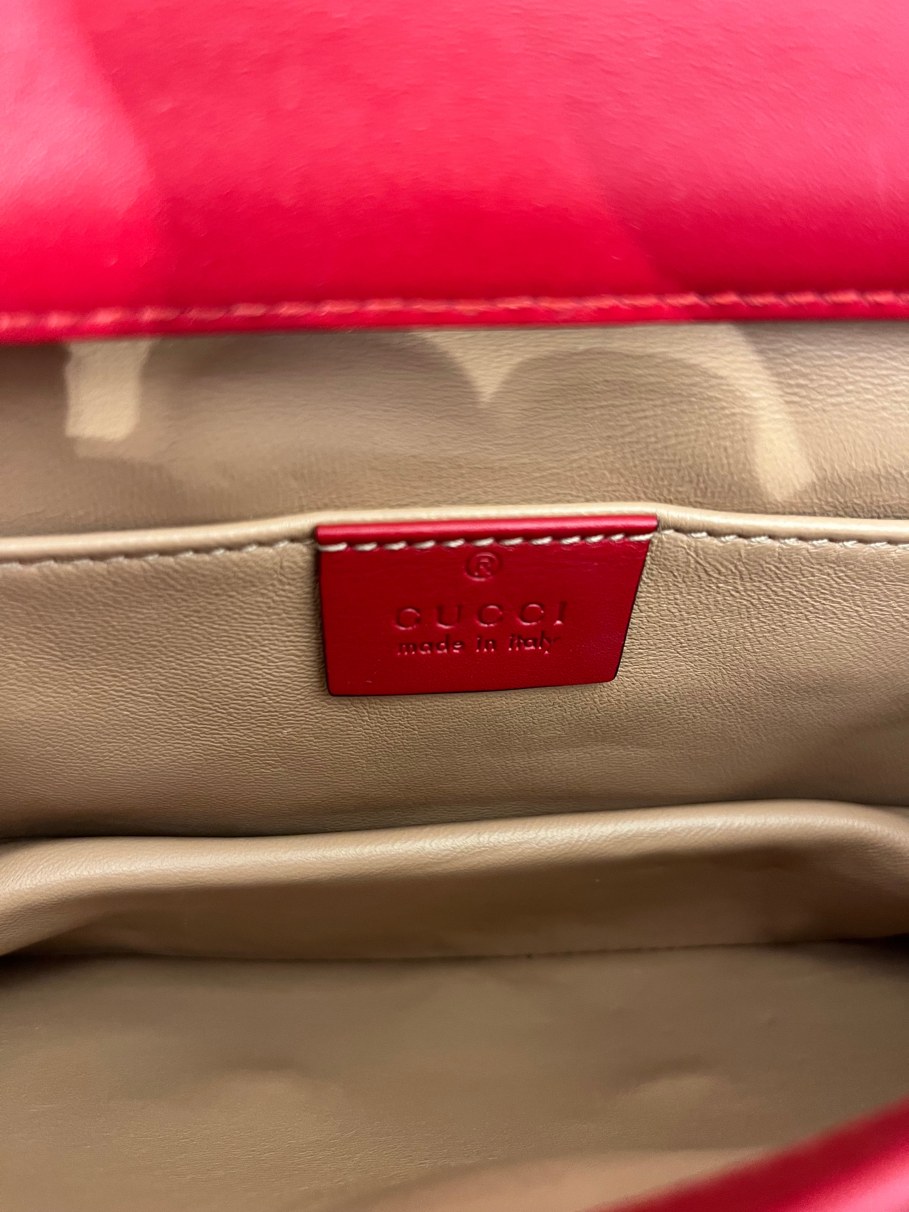 GUCCI/Bag/Leather/RED/Bee shoulder bag view 4