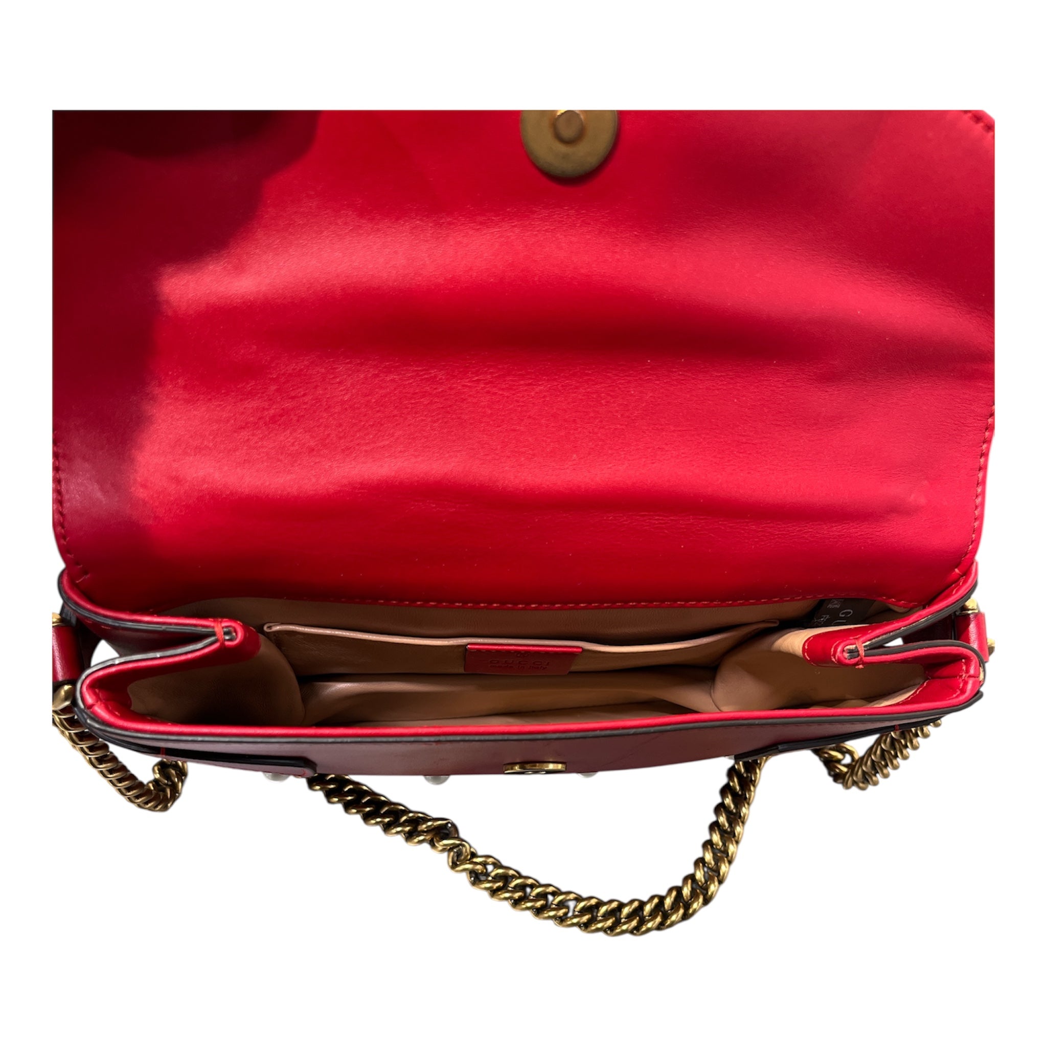 GUCCI/Bag/Leather/RED/Bee shoulder bag view 5