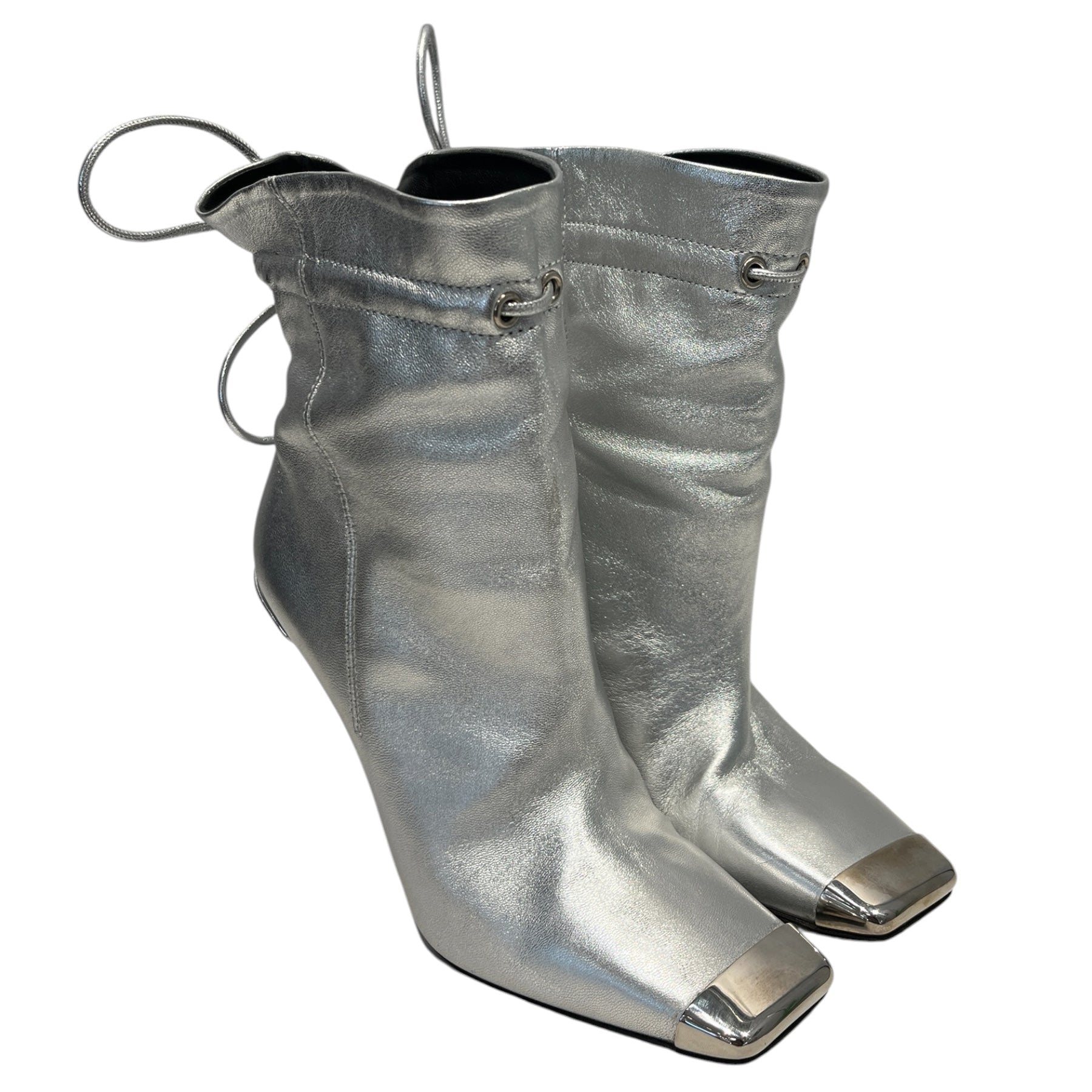 TOM FORD/Heels/EU 36.5/Leather/SLV/Open-Toe/ view 1