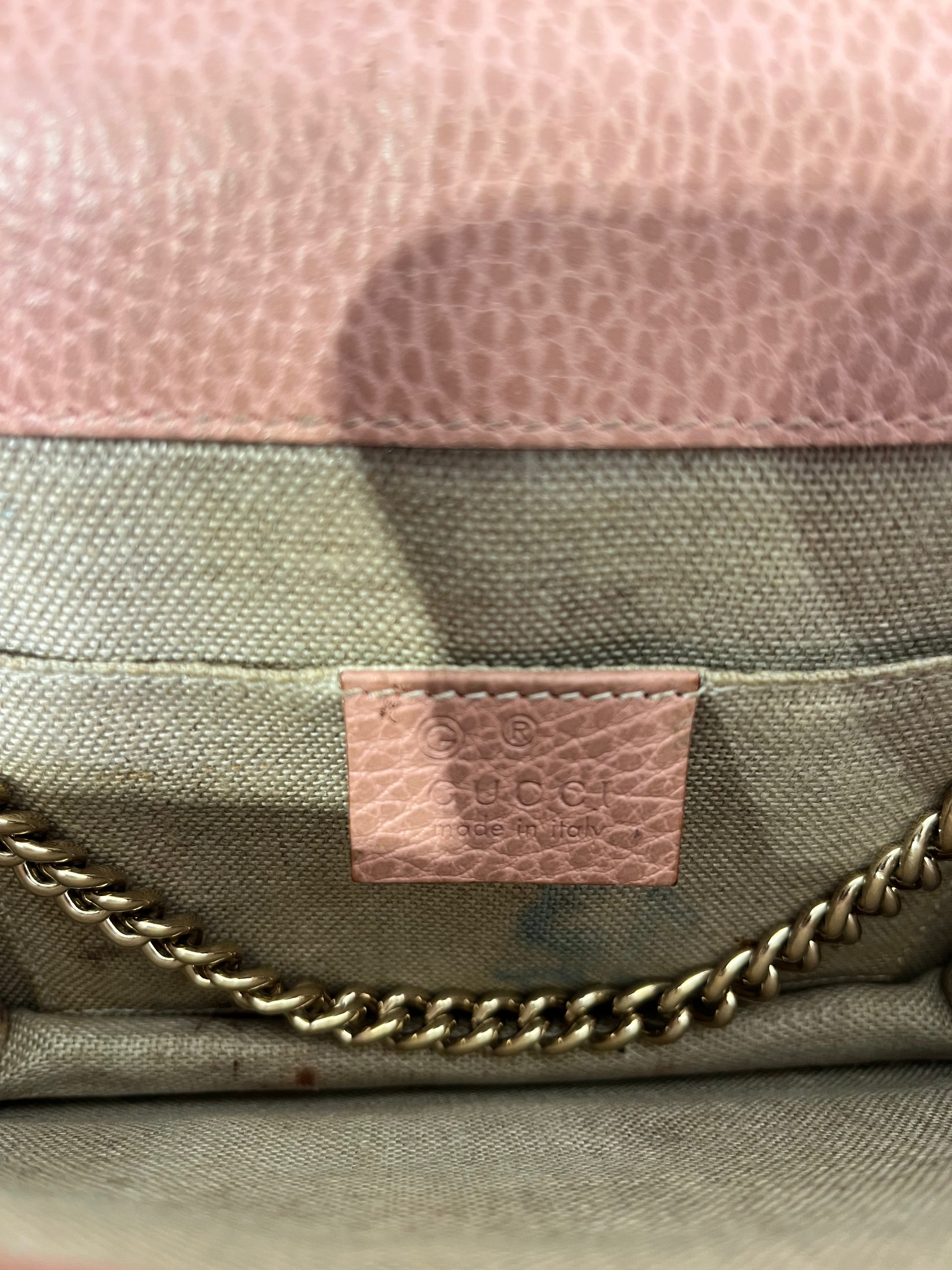 GUCCI/Cross Body Bag/Leather/PNK/INTERLOCKING G view 4