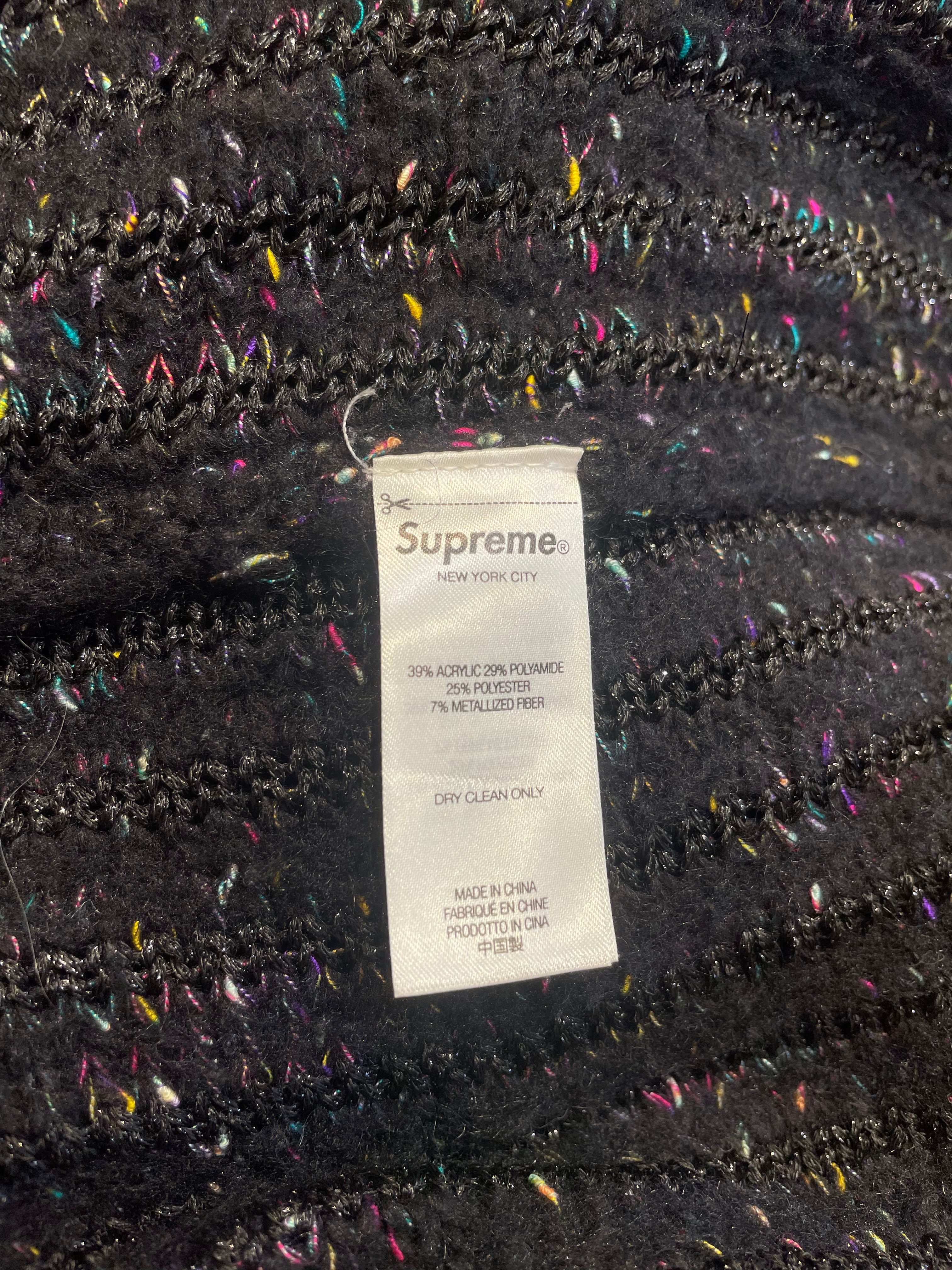 Supreme/Cardigan/M/Polyester/NVY/METALIC THREAD SWEATER view 4