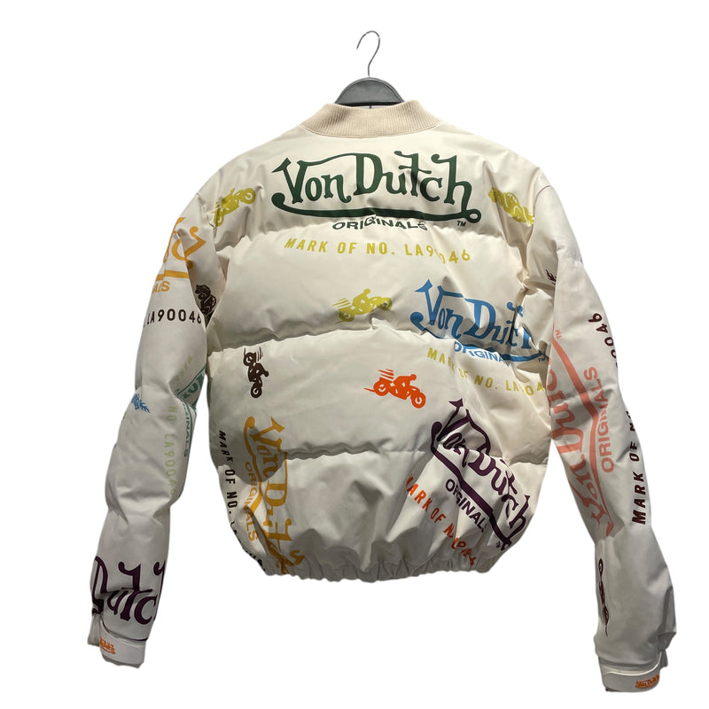 VonDutch/Puffer Jkt/M/Polyester/CRM/All Over Print/