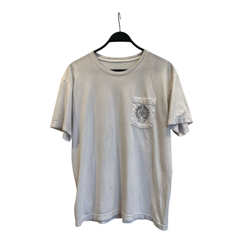 CHROME HEARTS/T-Shirt/XL/Cotton/WHT/Graphic/MIAMI HORSESHOE LOGO TEE