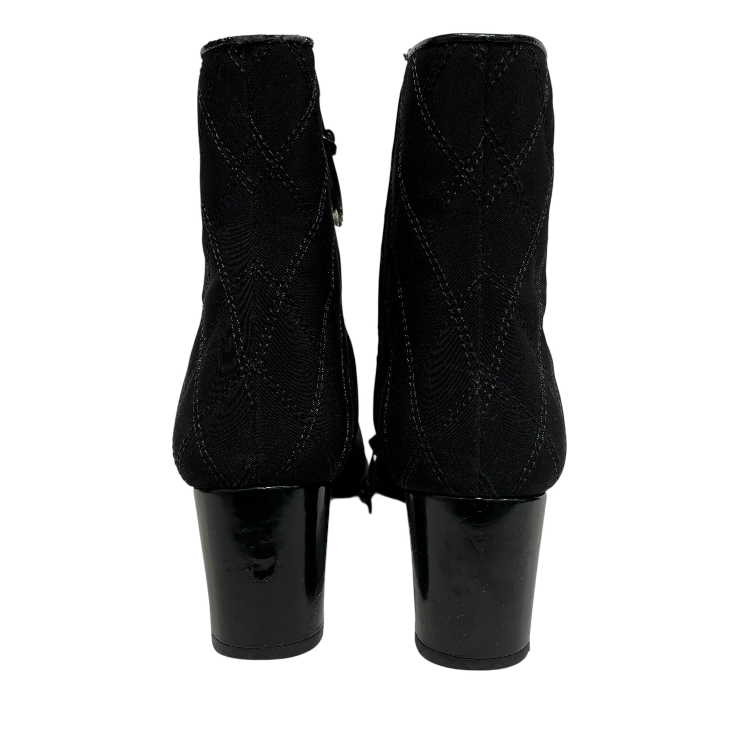 STUART WEITZMAN/Booties/US 9.5/Suede/BLK/QUILTED BACK SUEDE BOOTIES view 2