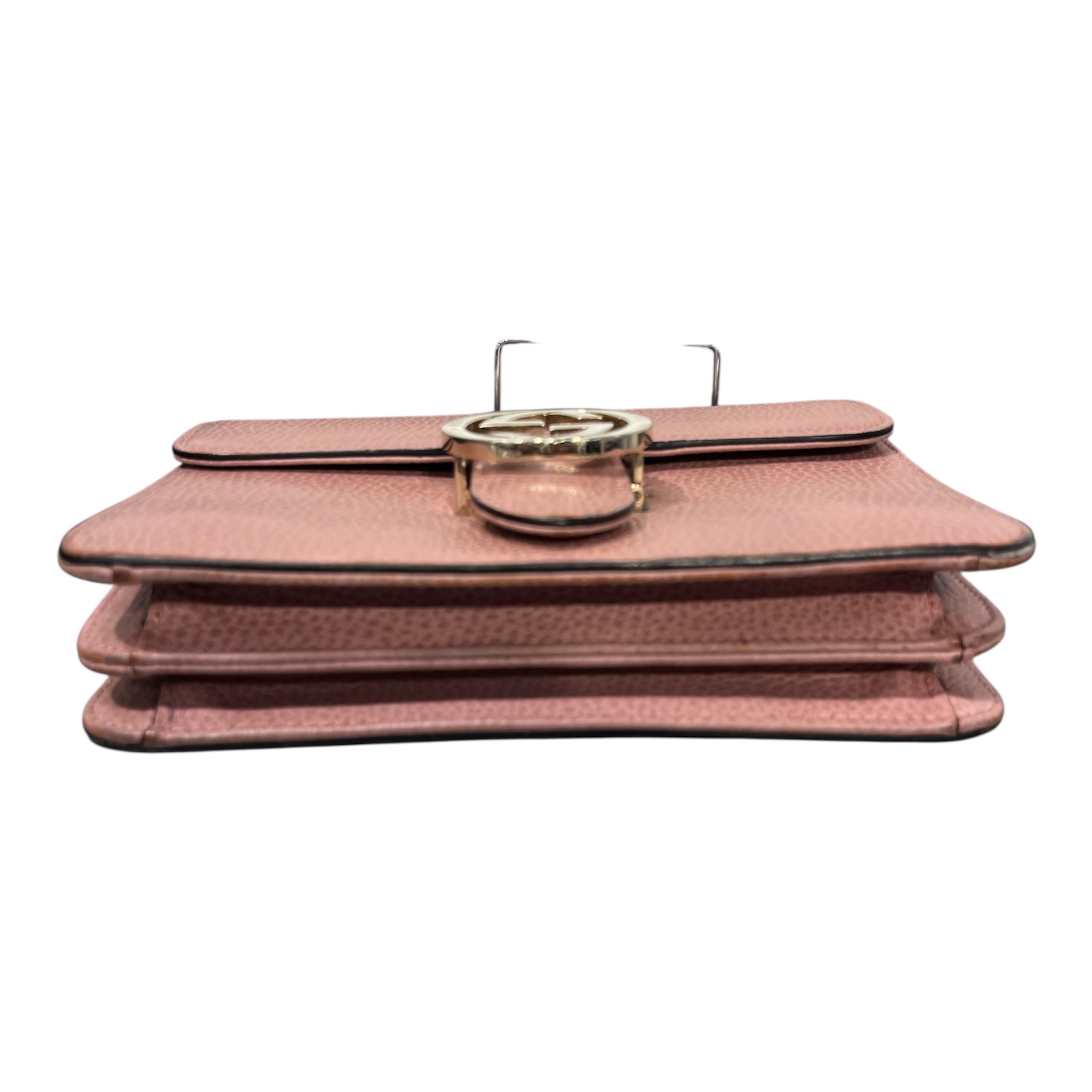 GUCCI/Cross Body Bag/Leather/PNK/INTERLOCKING G view 6