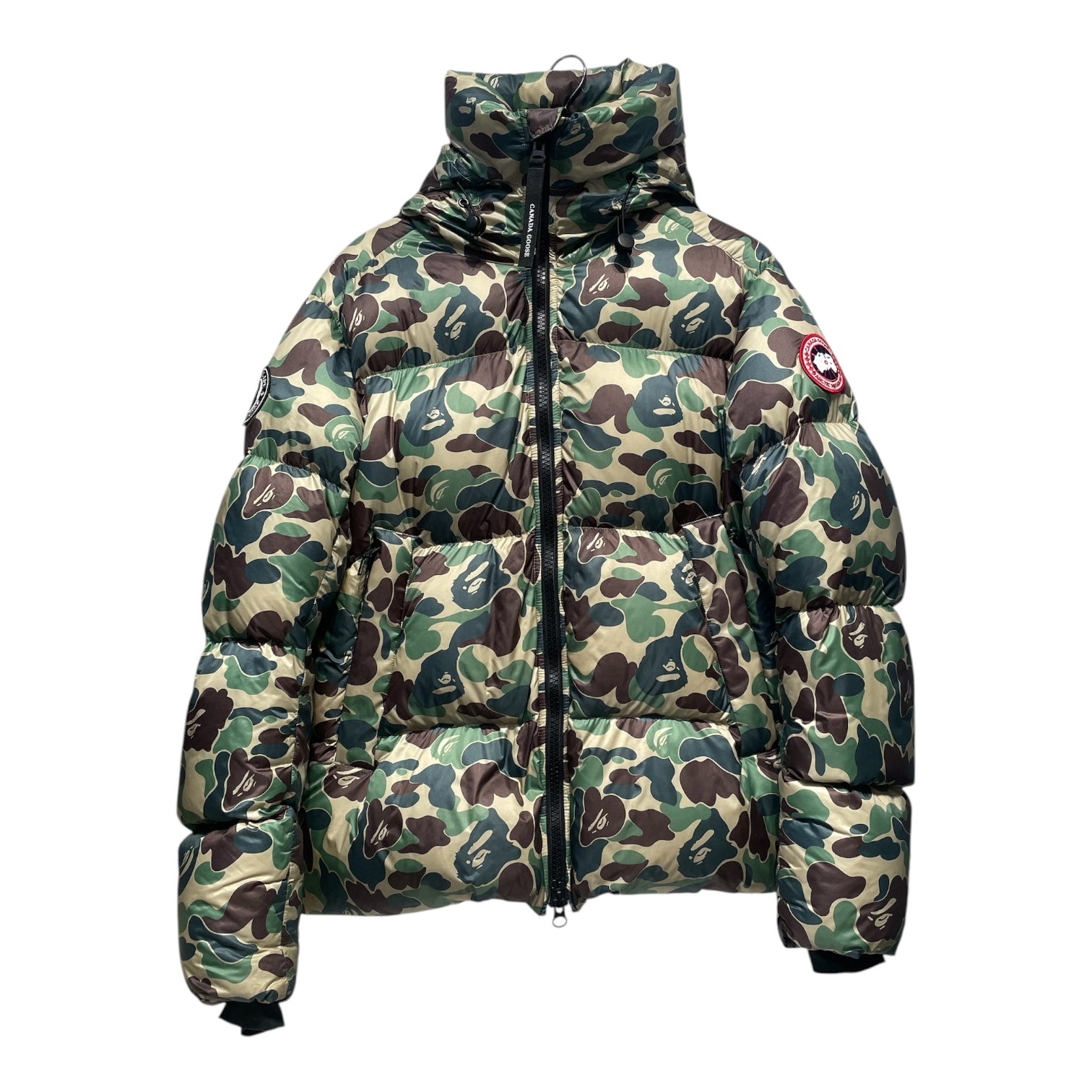 A BATHING APE/CANADA GOOSE/Puffer Jkt/L/Nylon/MLT/Camouflage/ view 1