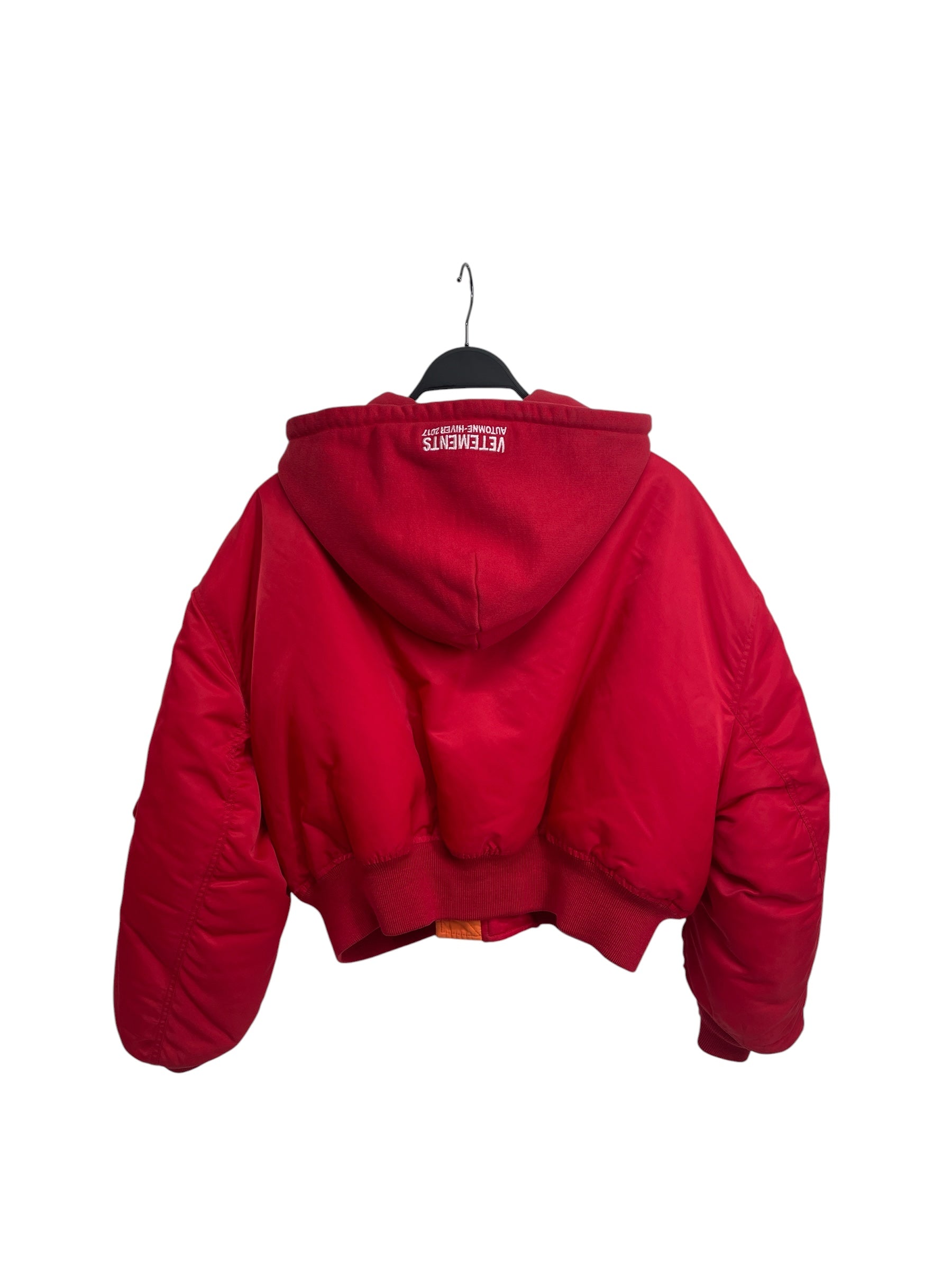 VETEMENTS/Puffer Jkt/S/Polyester/RED/AW16 CROPPED MA-1 BOMBER view 2